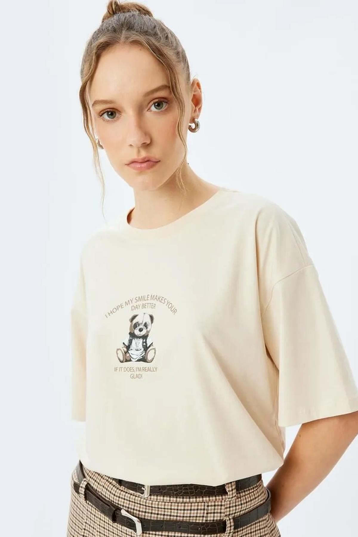 Koton Kadın Tişört 5Sal10069Ik057