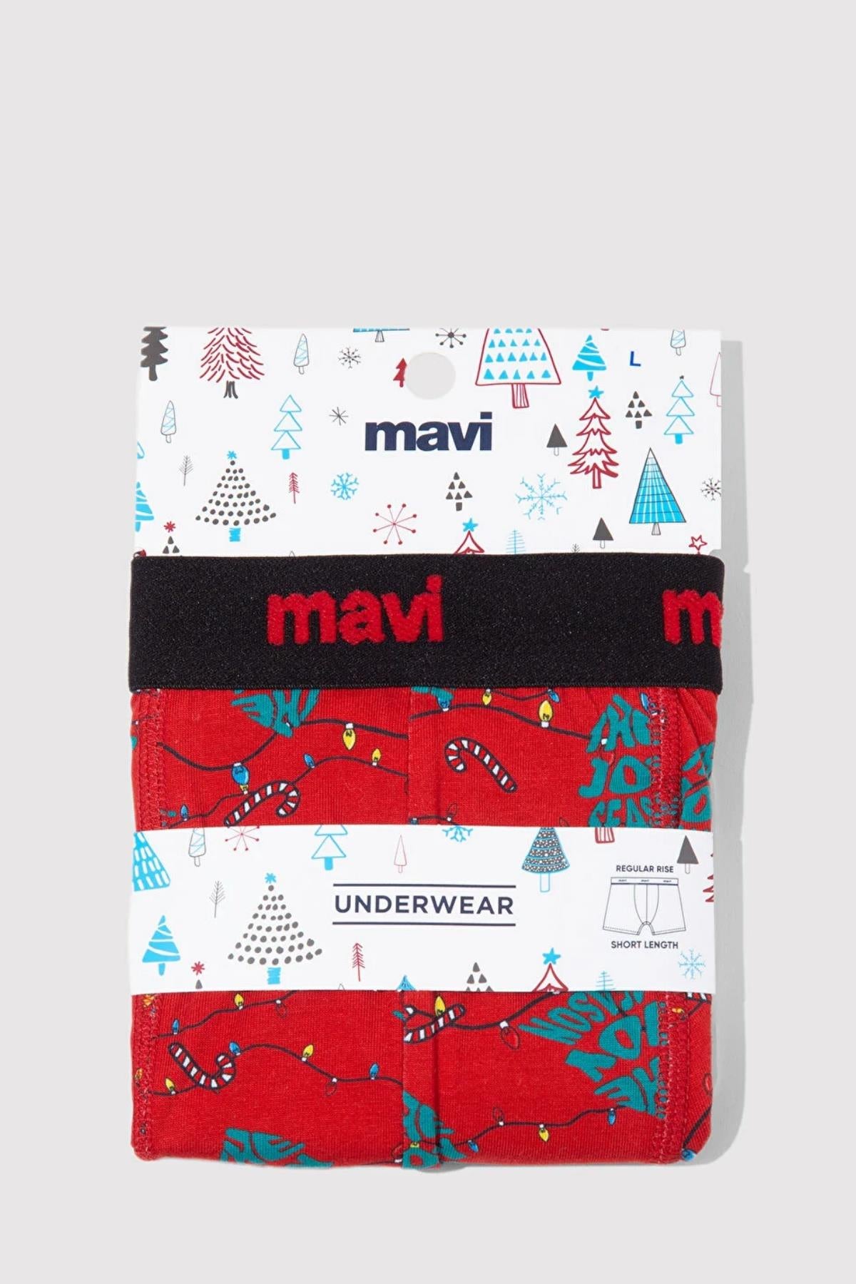 Mavi Kırmızı Erkek Boxer M0912134-3