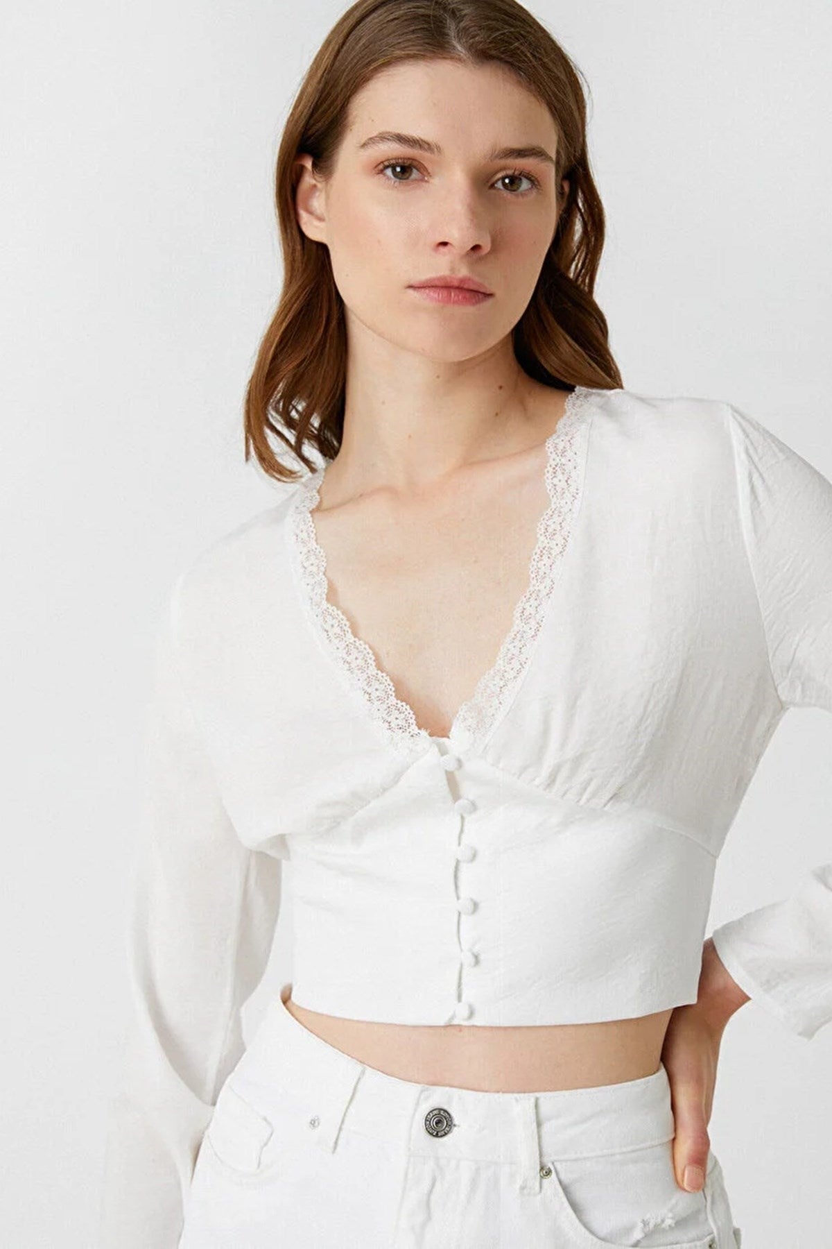 Koton Kadın Crop Bluz 22550