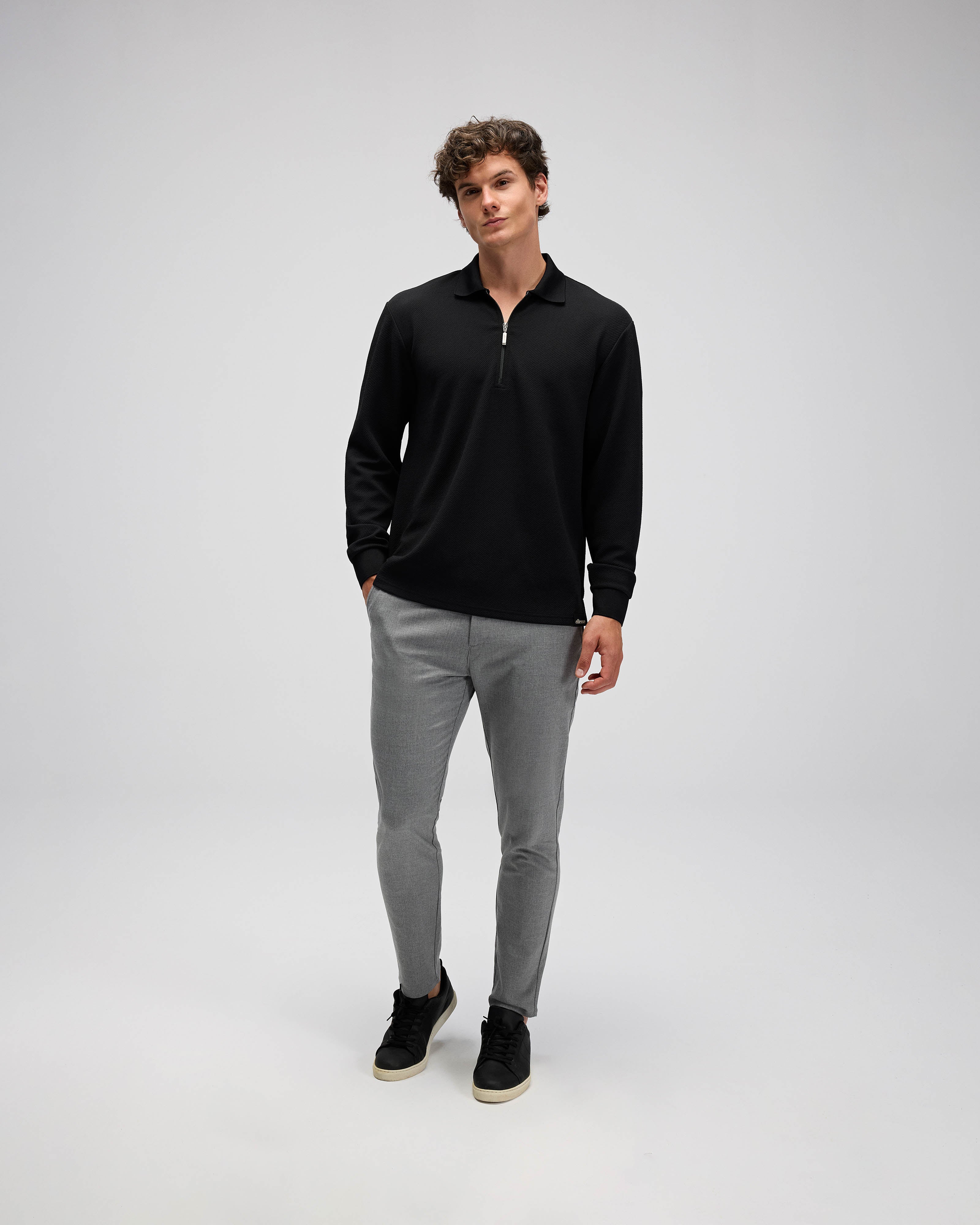 Ellesse Erkek Polo Sweatshirt Em601-Bk