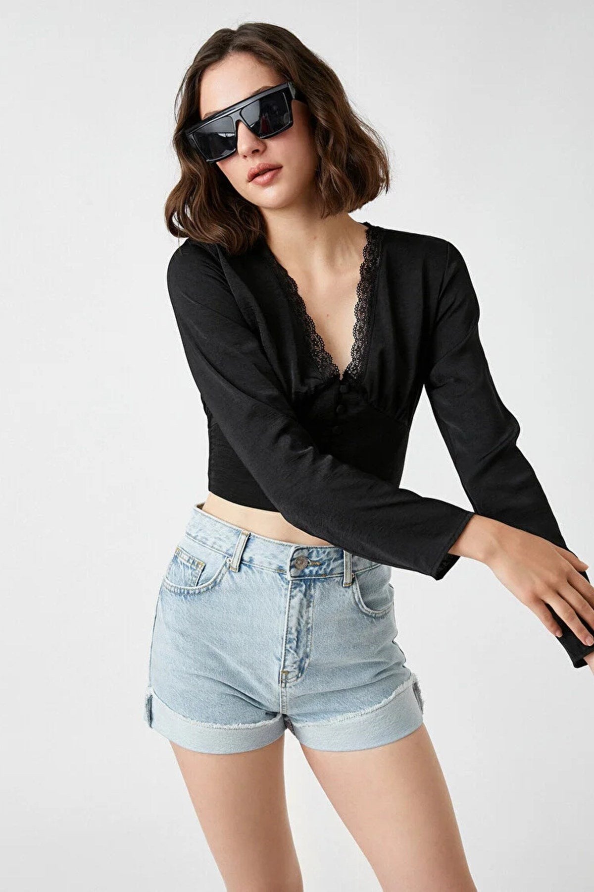Koton Kadın Crop Bluz 22551