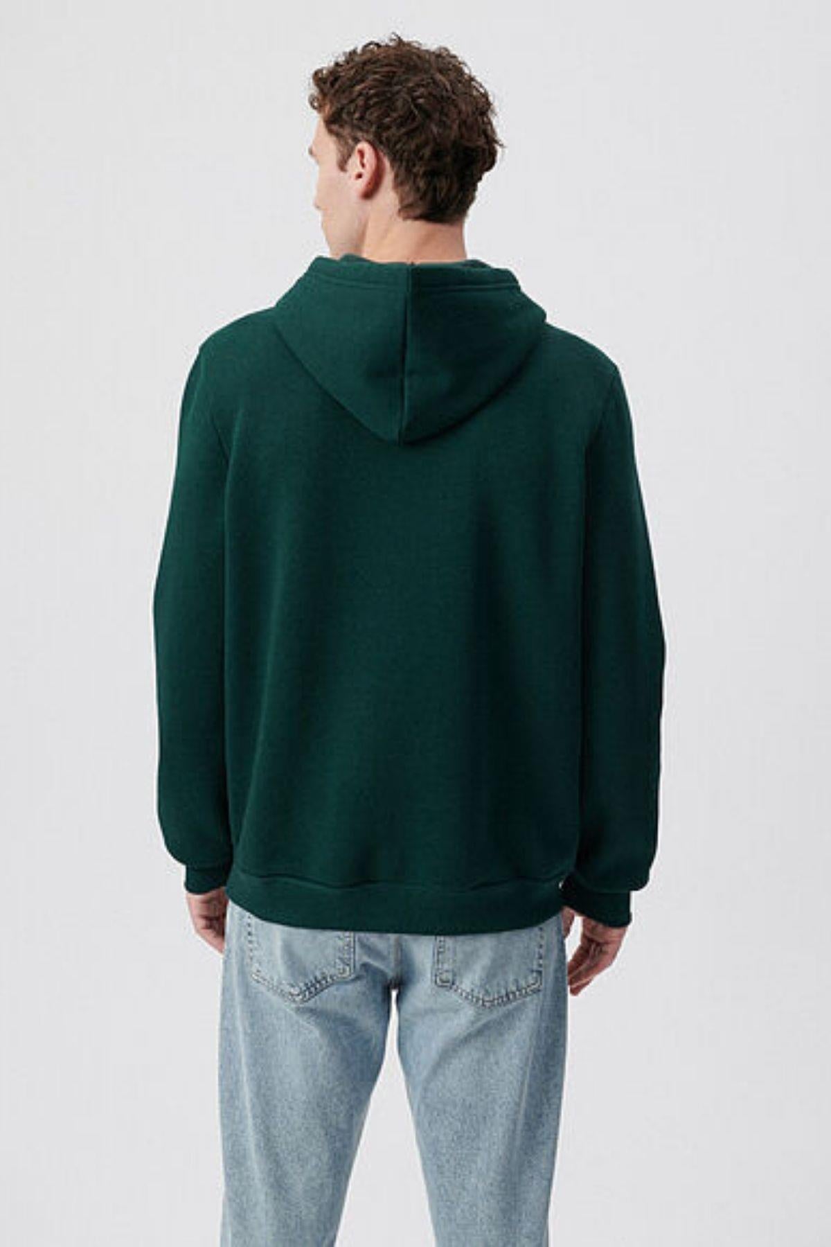 Mavi Kapüşonlu Erkek Sweat M0610937-8Ky