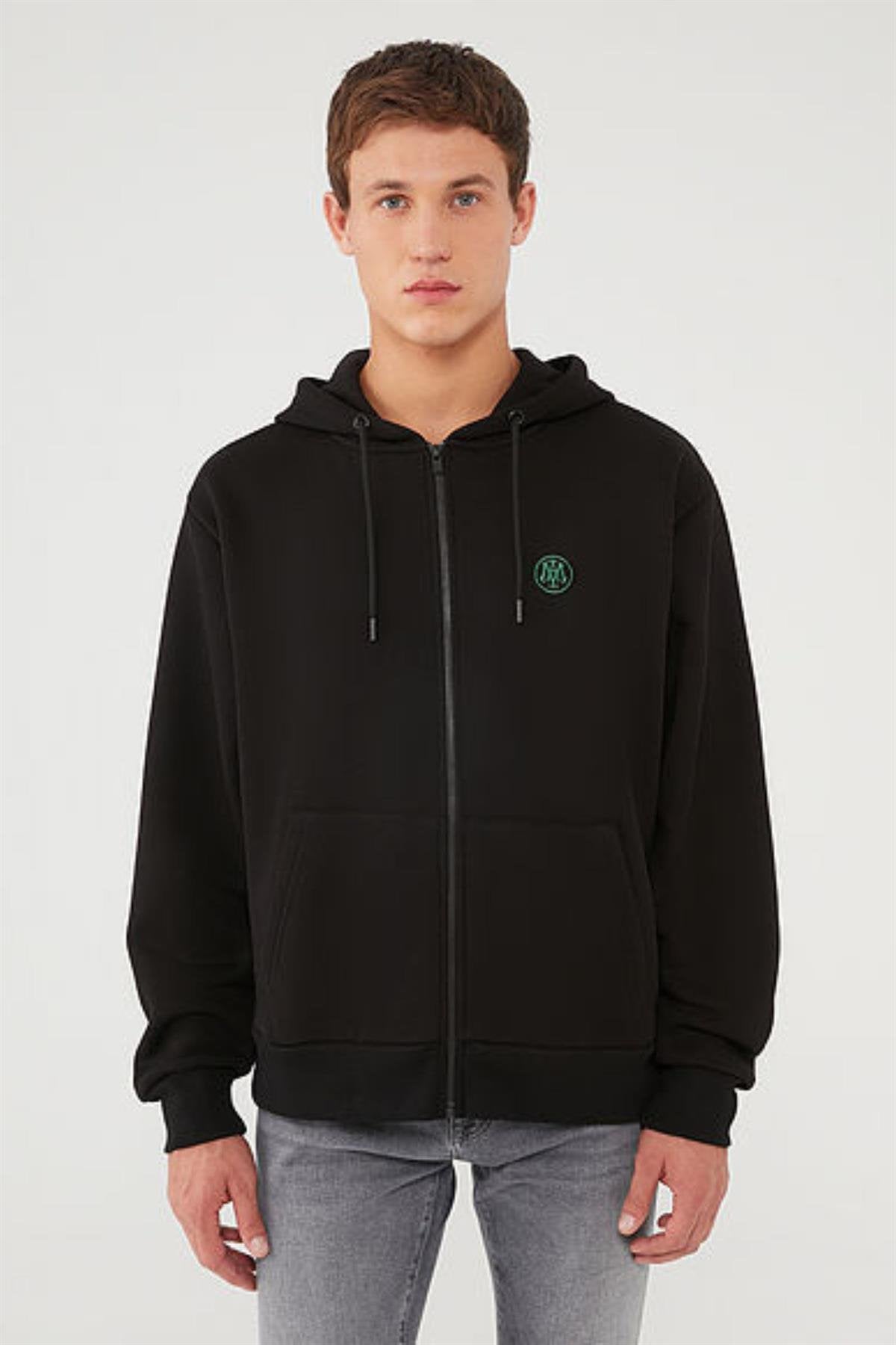 Mavi Fermuarlı Erkek Sweat M066979-90