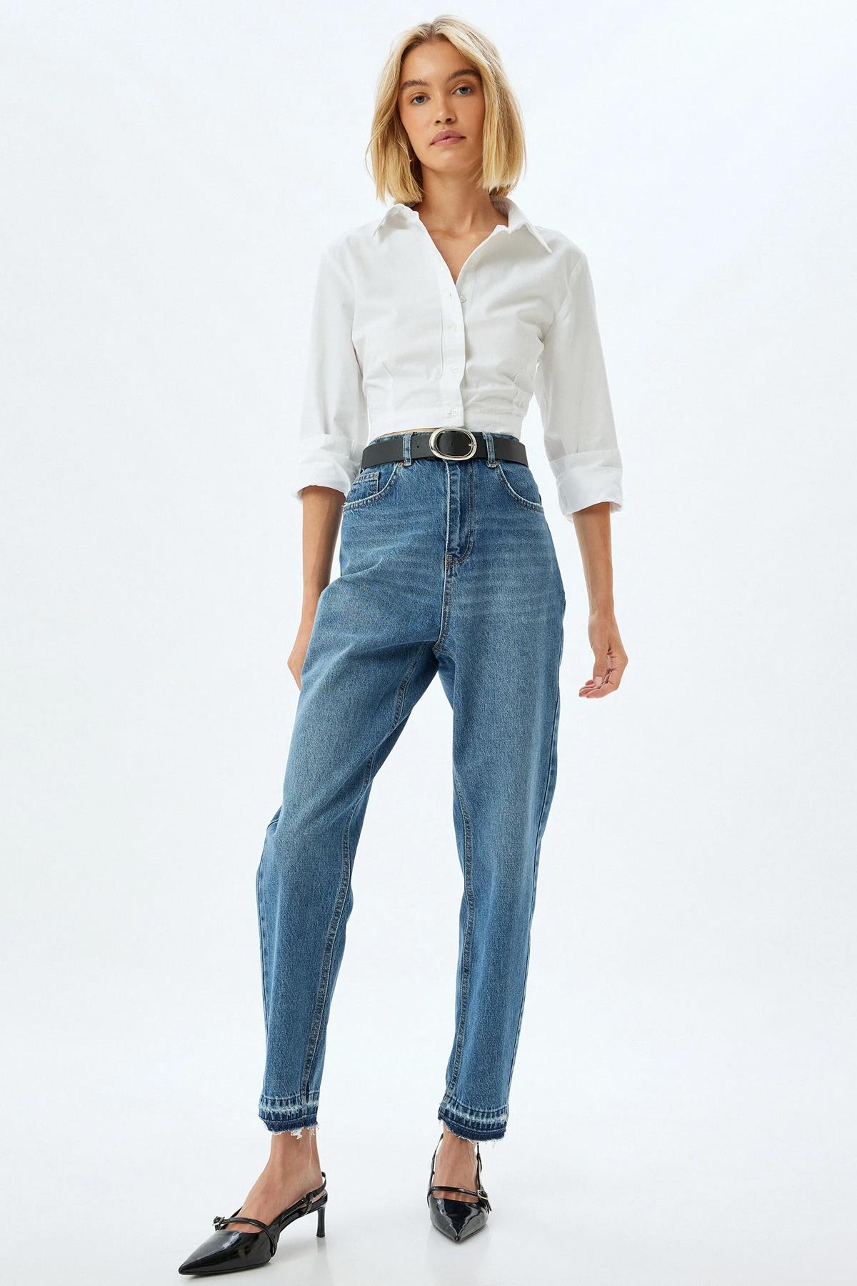 Koton Kadın Jean Pantolon 5Wal40202Mdmıd
