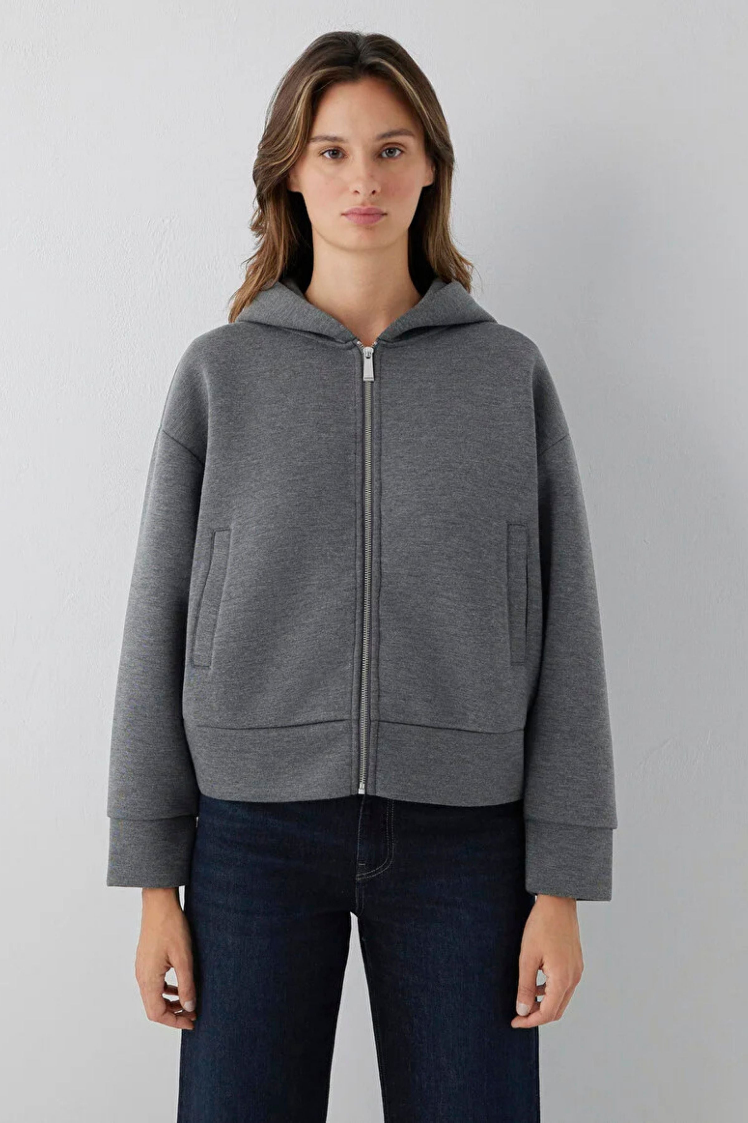 Mavi Fermuarlı Kadın Sweat M1s10551