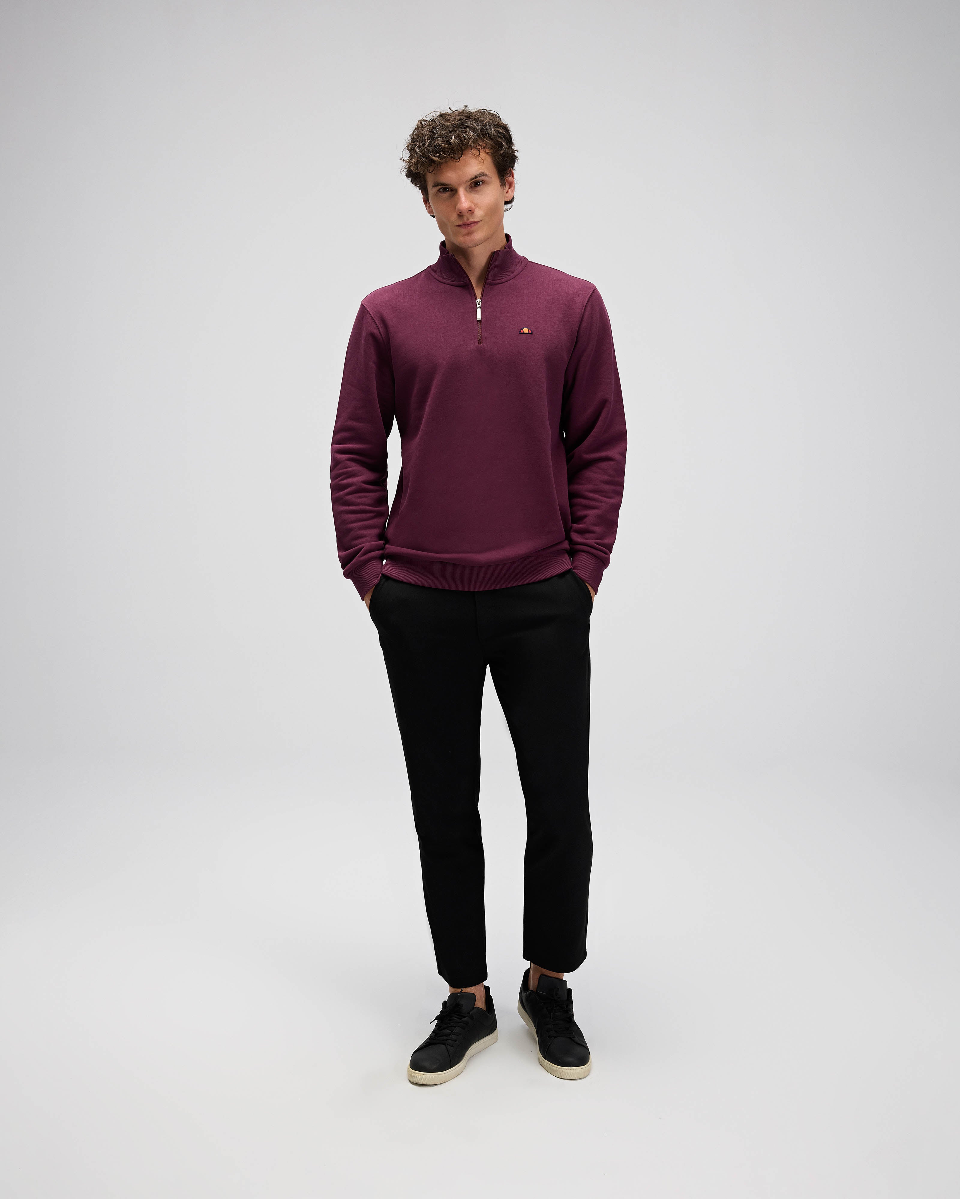 Ellesse Erkek Yarım Fermuarlı Sweat Em580-Brd