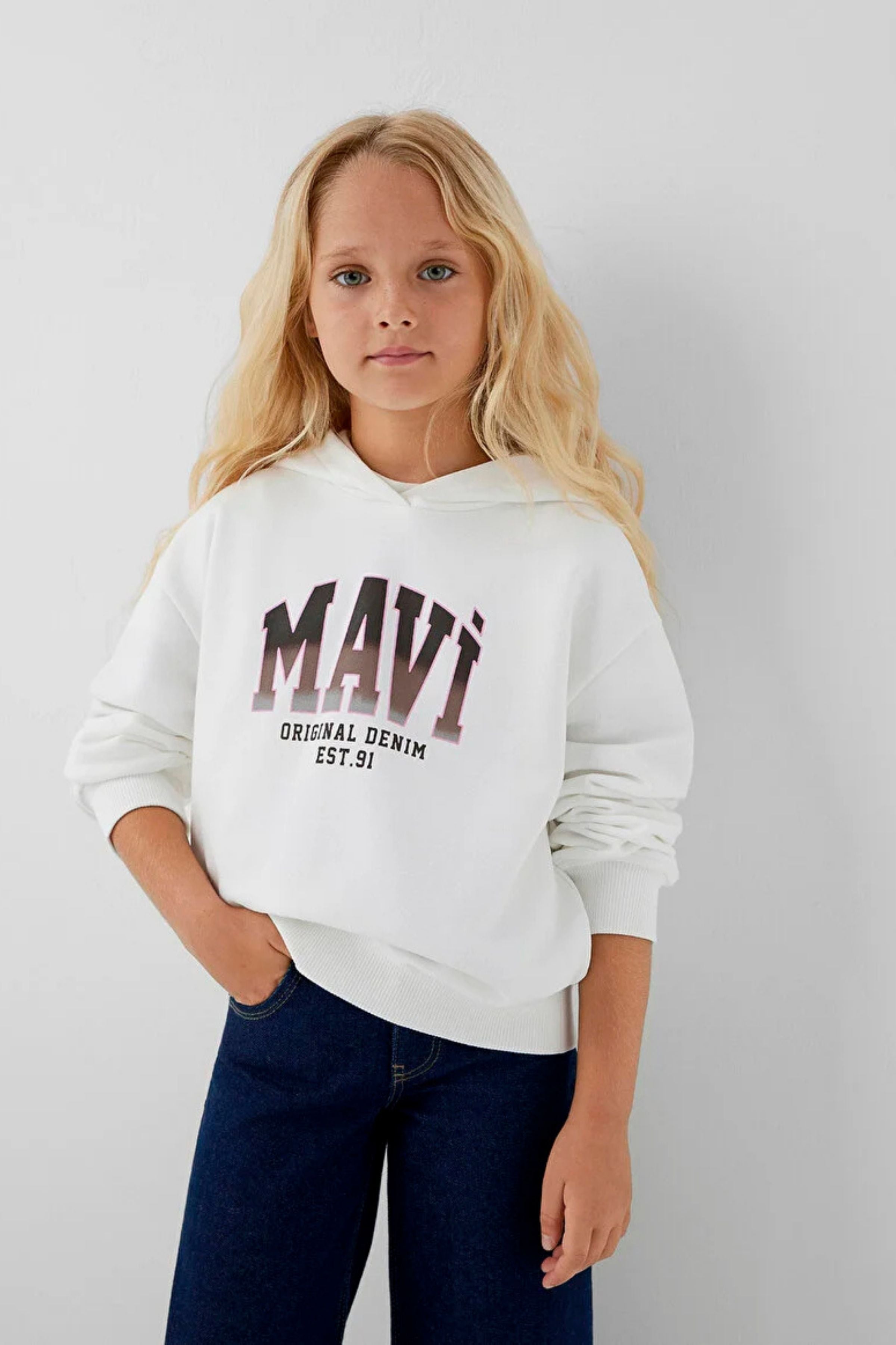 Mavi Baskılı Kız Çocuk Sweat M7s10179