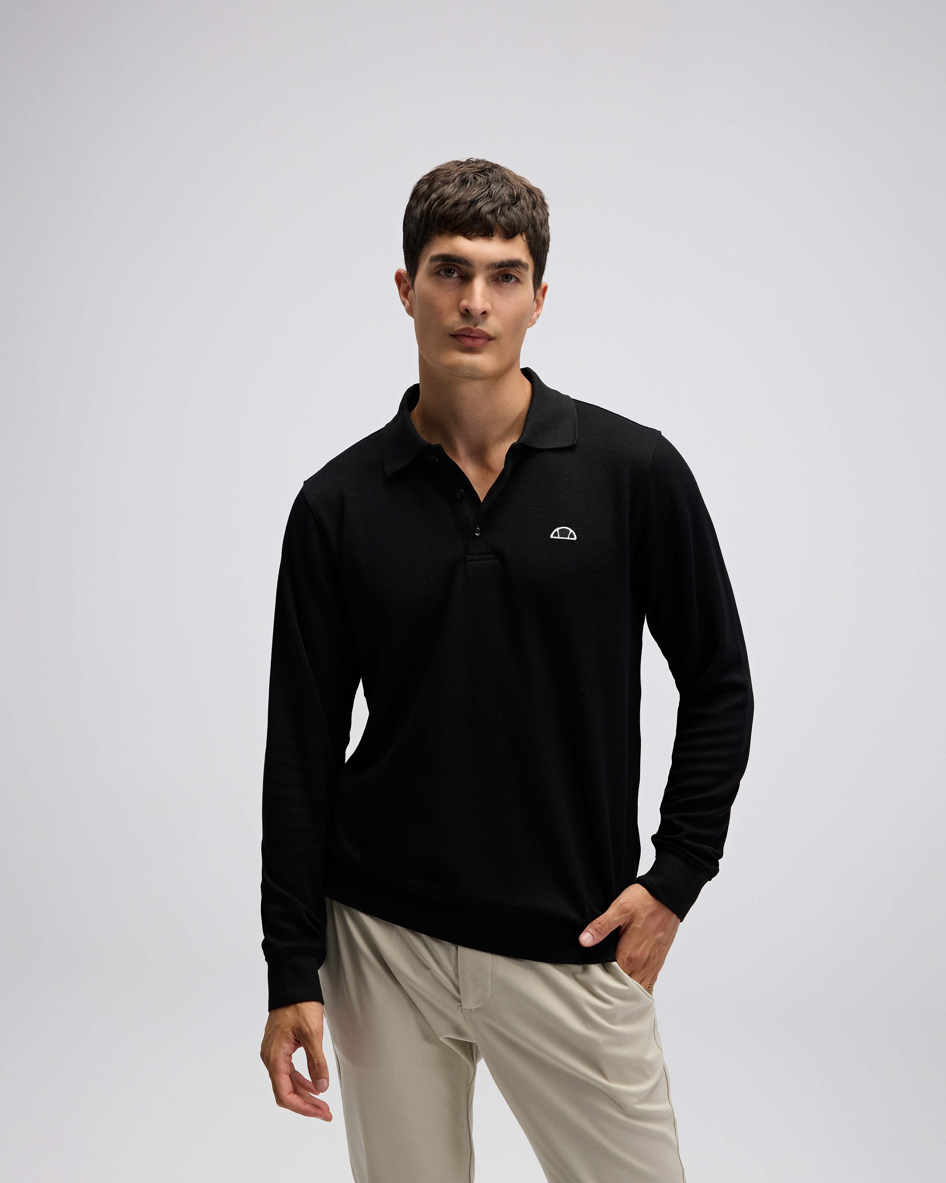 Ellesse Erkek Polo Sweatshirt Em607-Bk