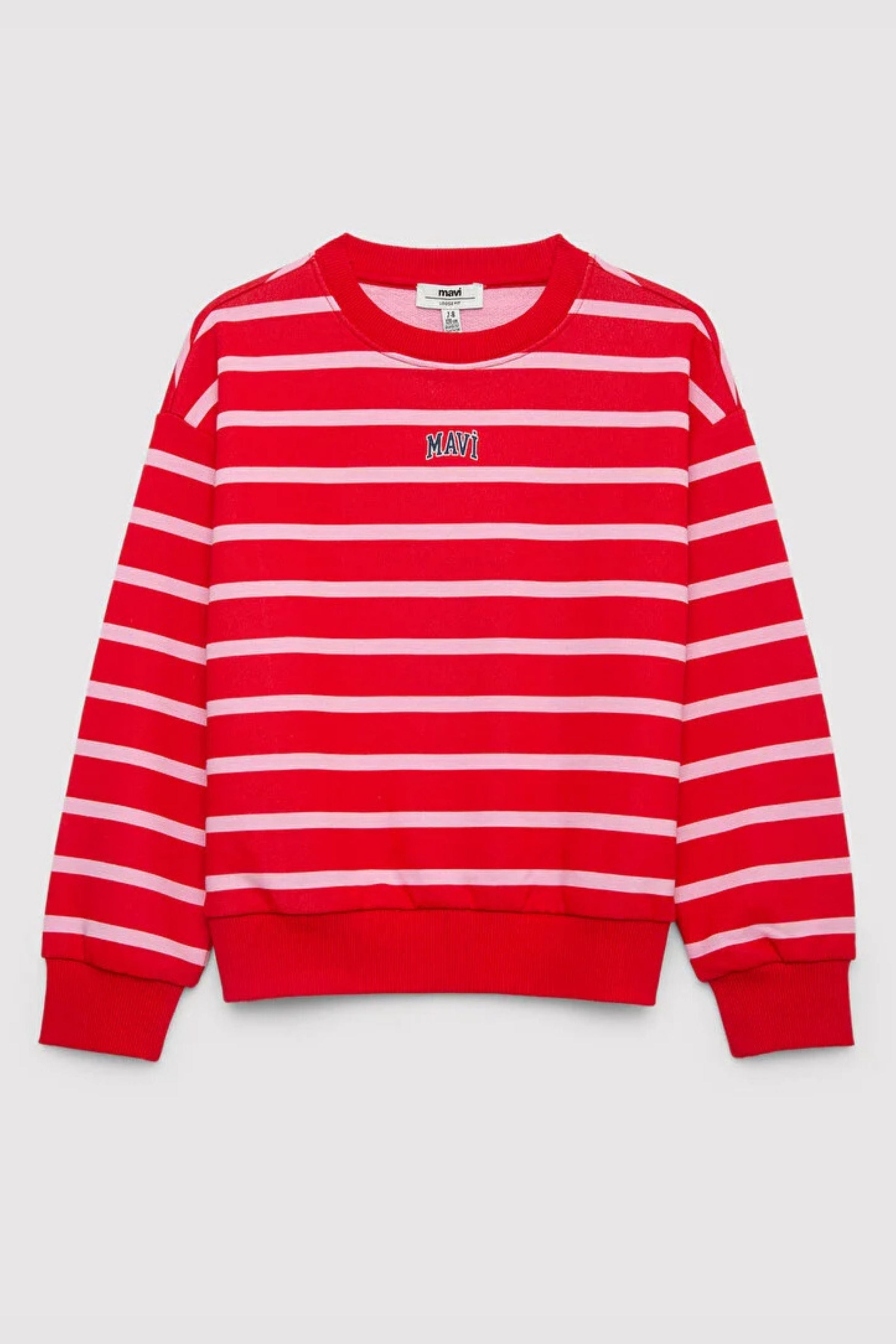 Mavi Çizgili Kız Çocuk Sweat M7s10038