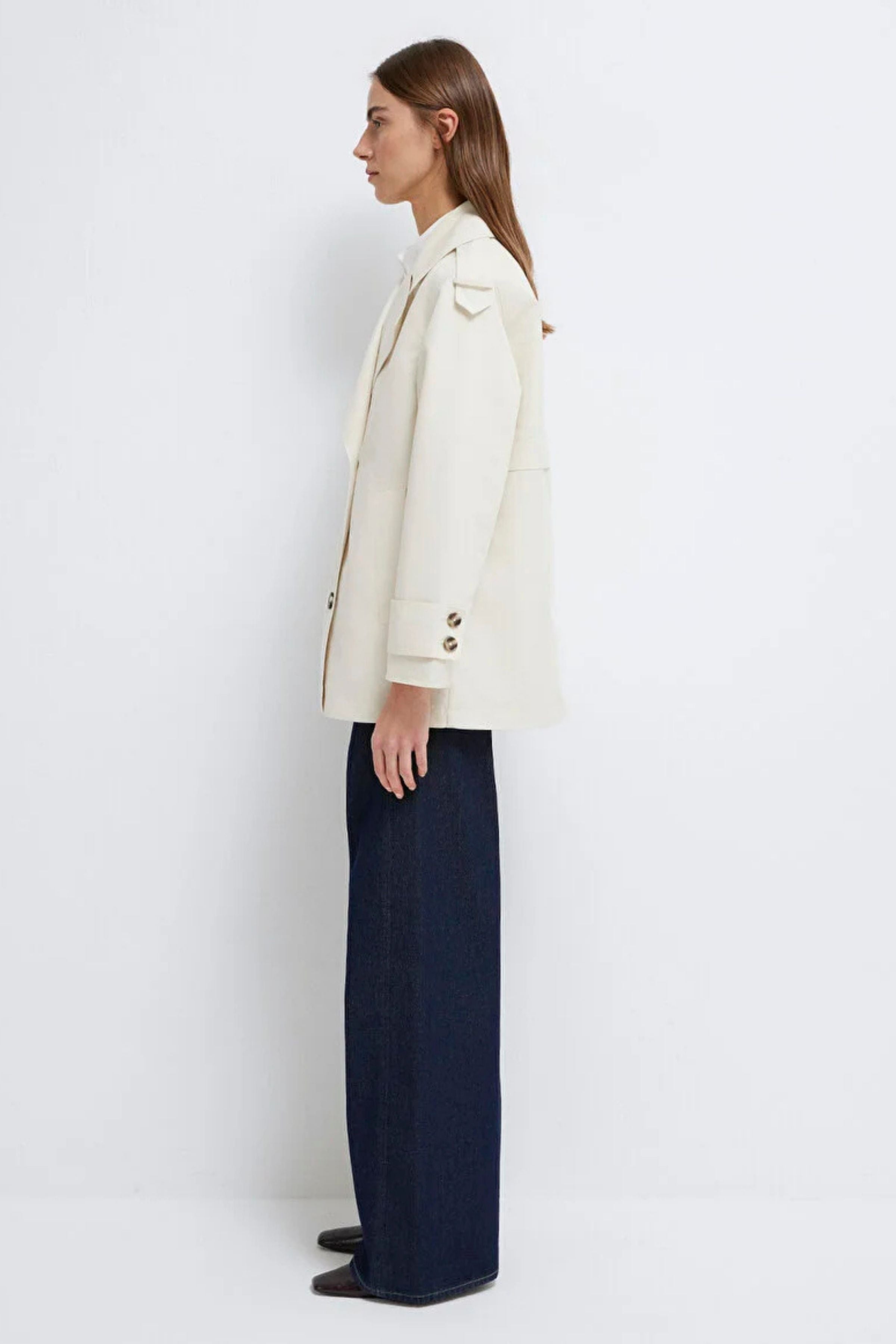Mavi Kadın Trenchcoat Vanilya Beyaz Kadın Ceket M1110807-70056