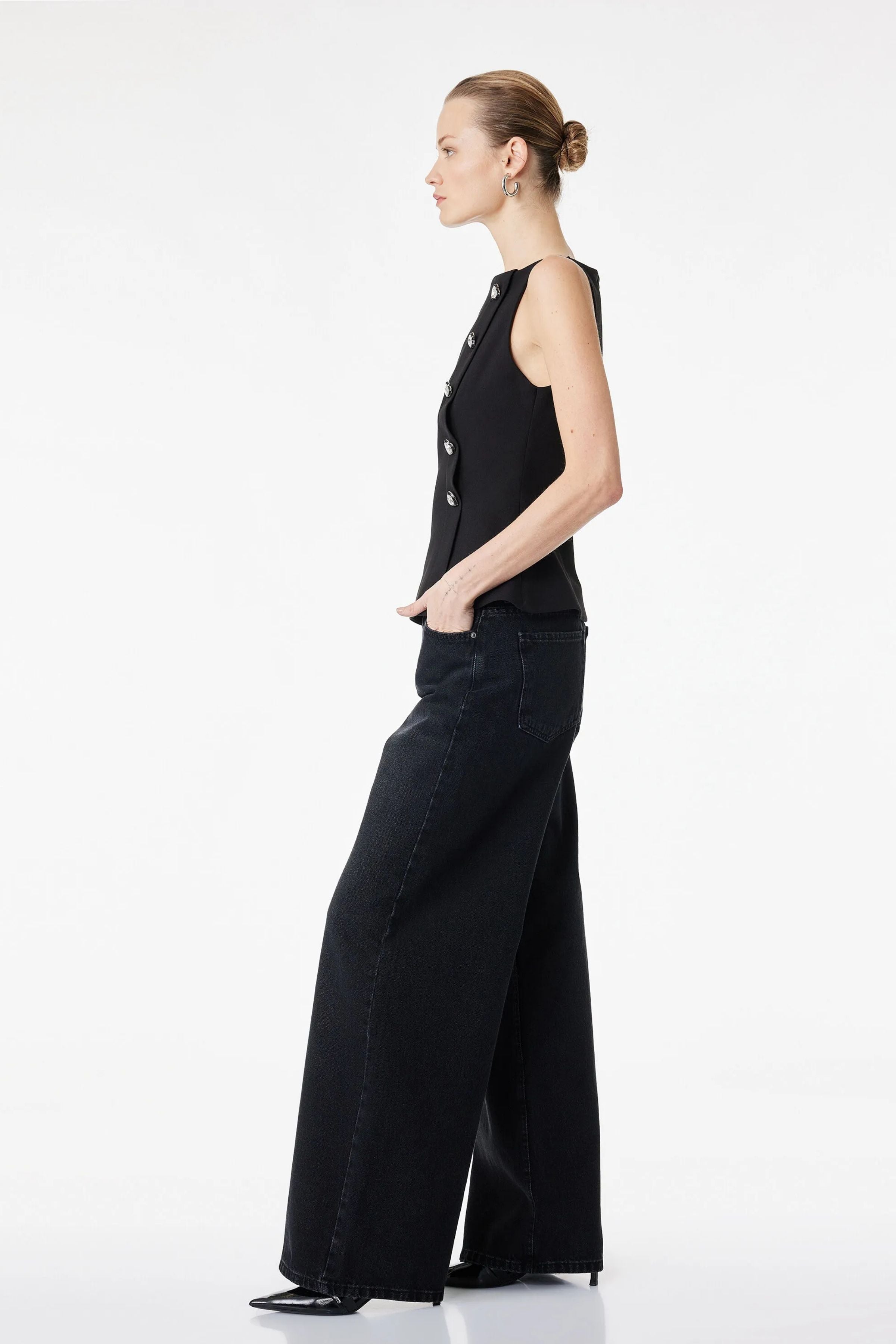 Koton Kadın Pantolon 6SAL40157MDBLK-BLK
