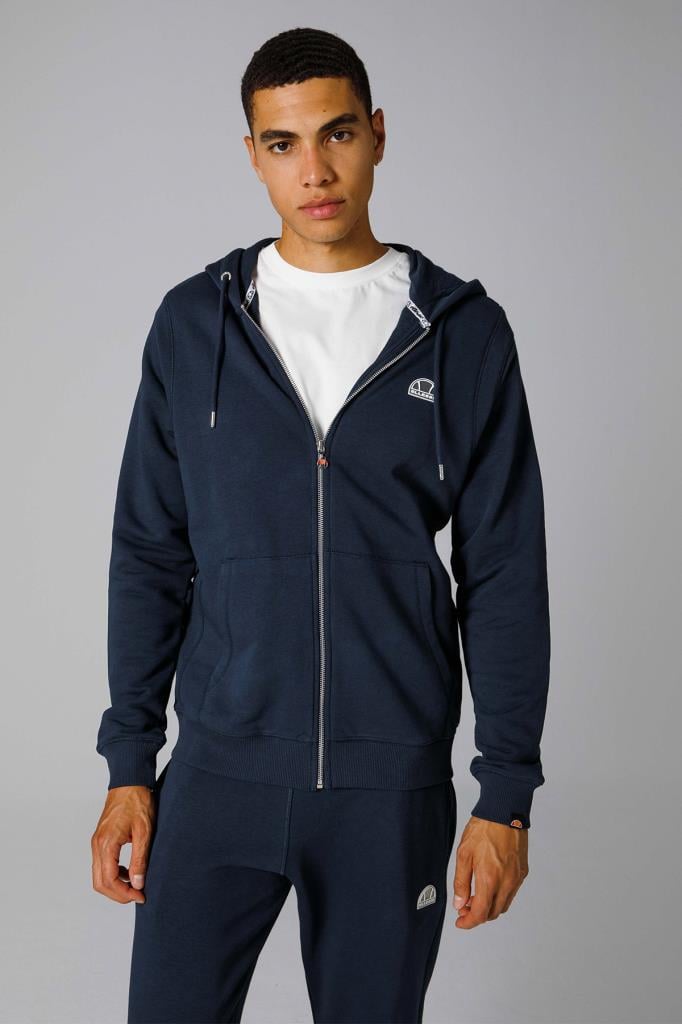 Ellesse Fermuarlı Kapüşonlu Erkek Sweat EM281-NV