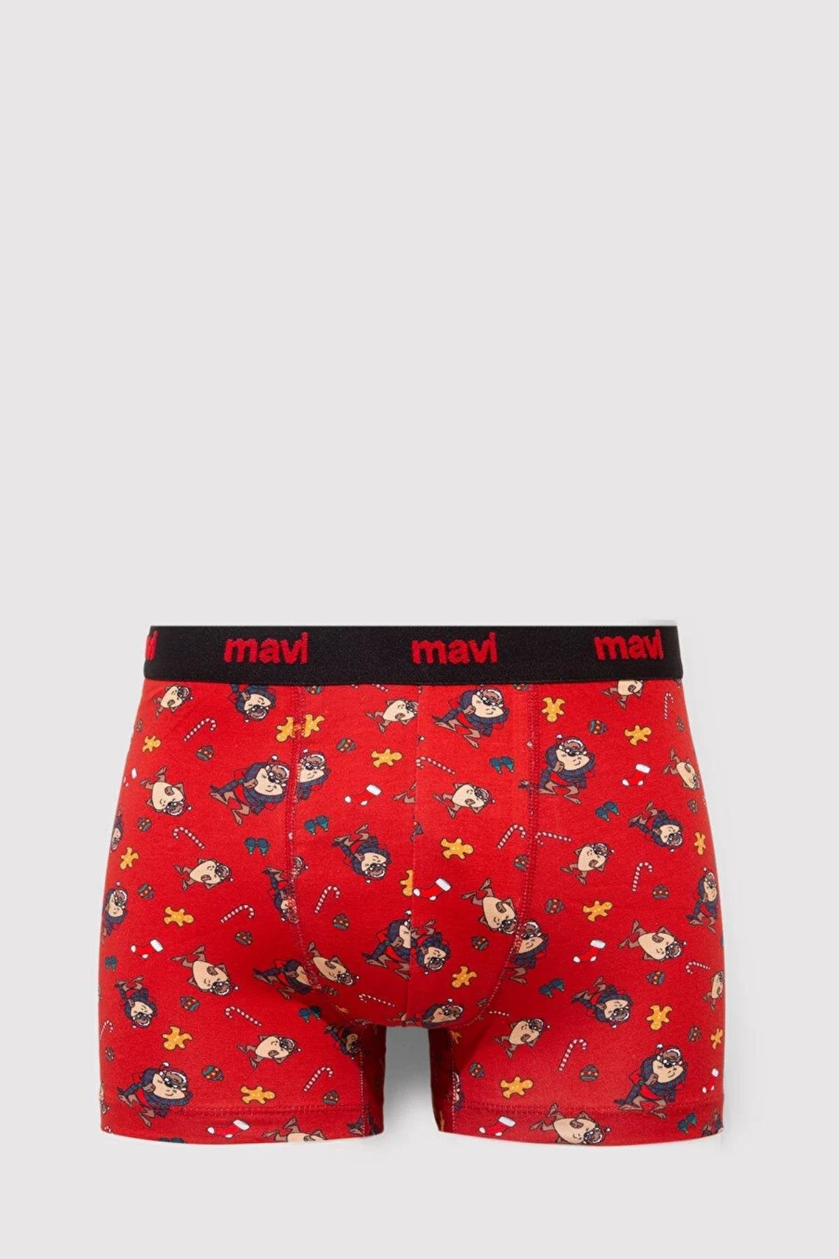 Mavi Kırmızı Erkek Boxer M0912136-3