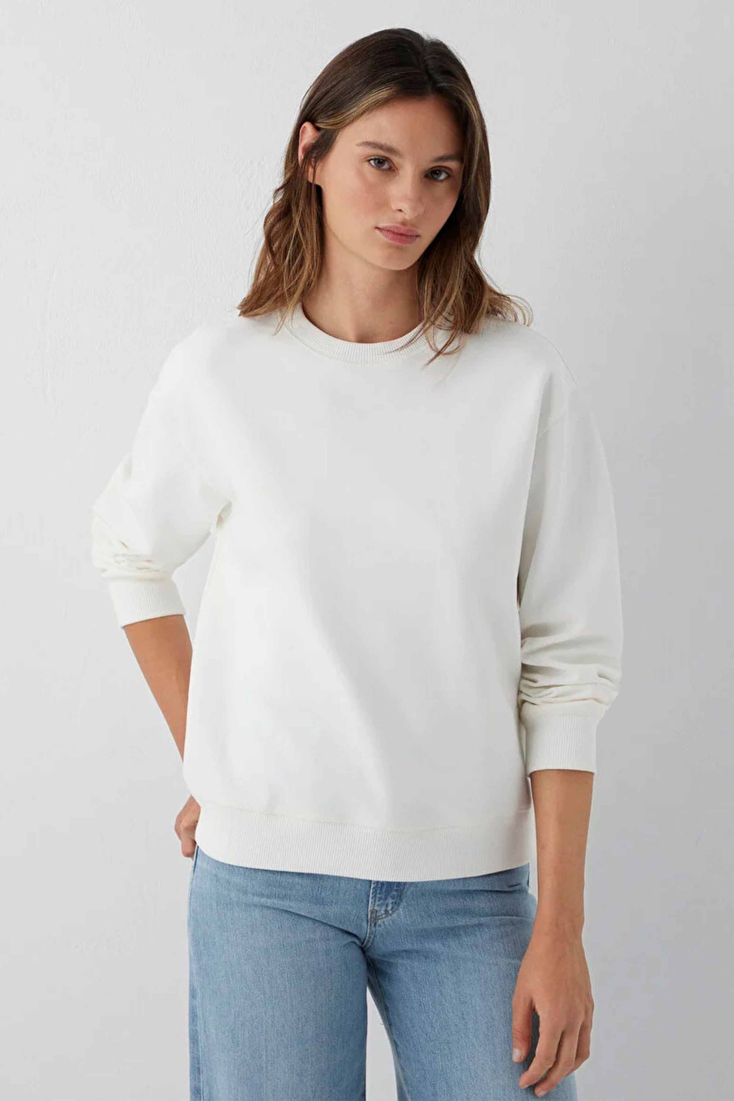 Mavi Yuvarlak Yaka Kadın Sweat M1s10571