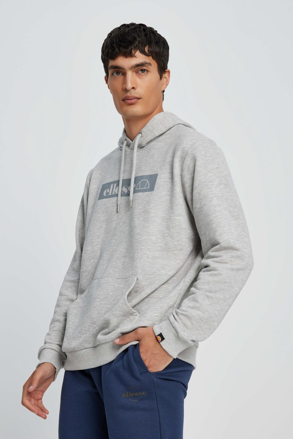 Ellesse Erkek Kapüşonlu Sweatshirt EM075-GR