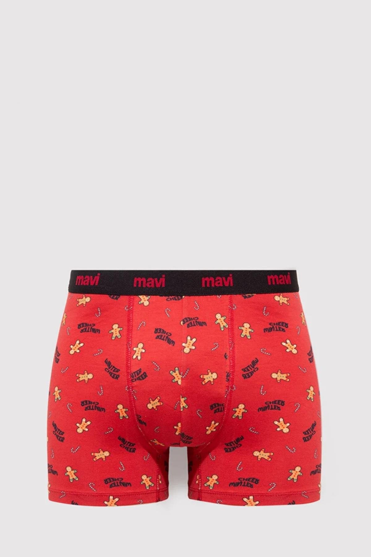 Mavi Kırmızı Erkek Boxer M0912133-3