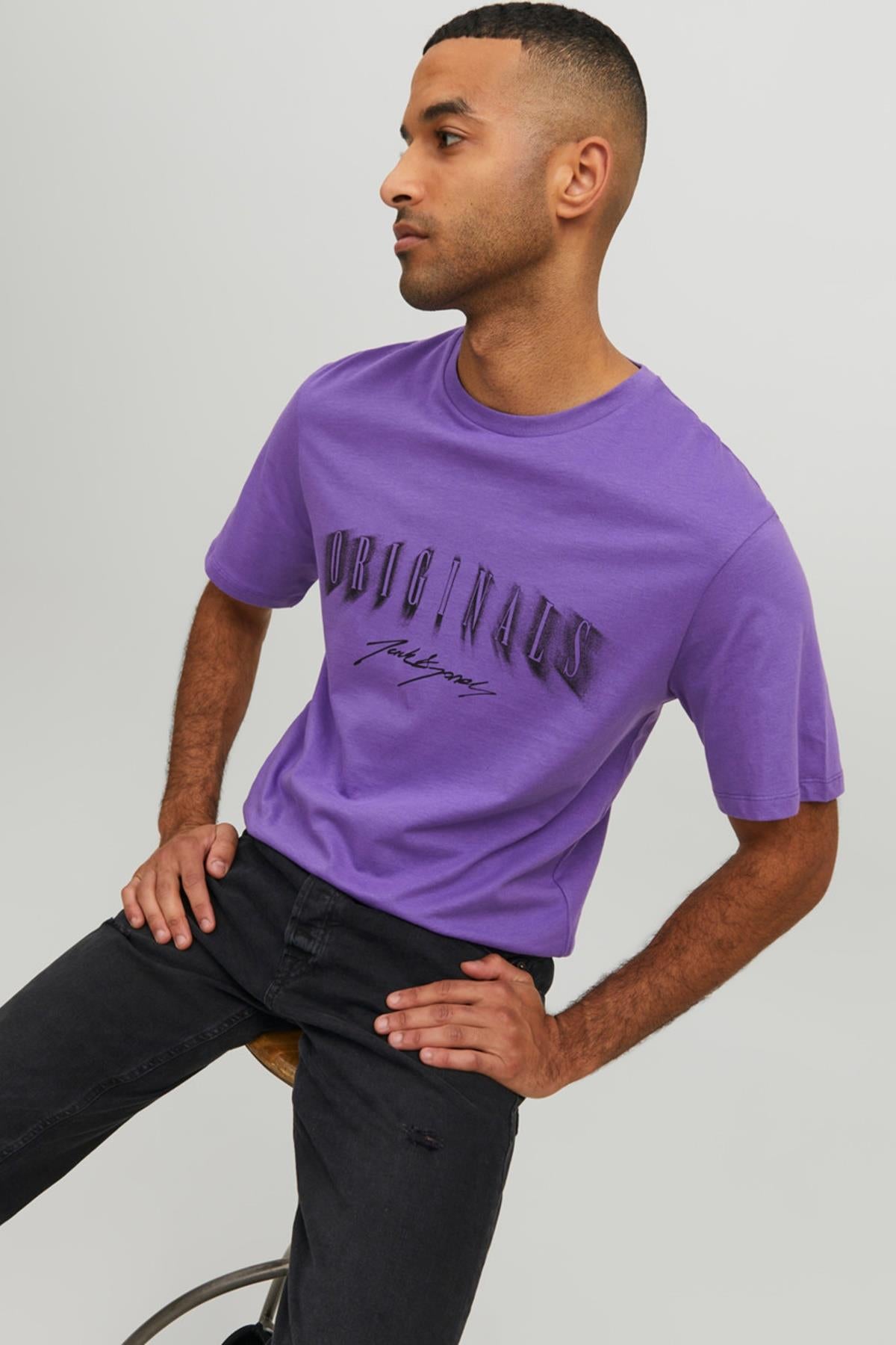 Jack&Jones Jorscrıpt Erkek Tişört 12230179