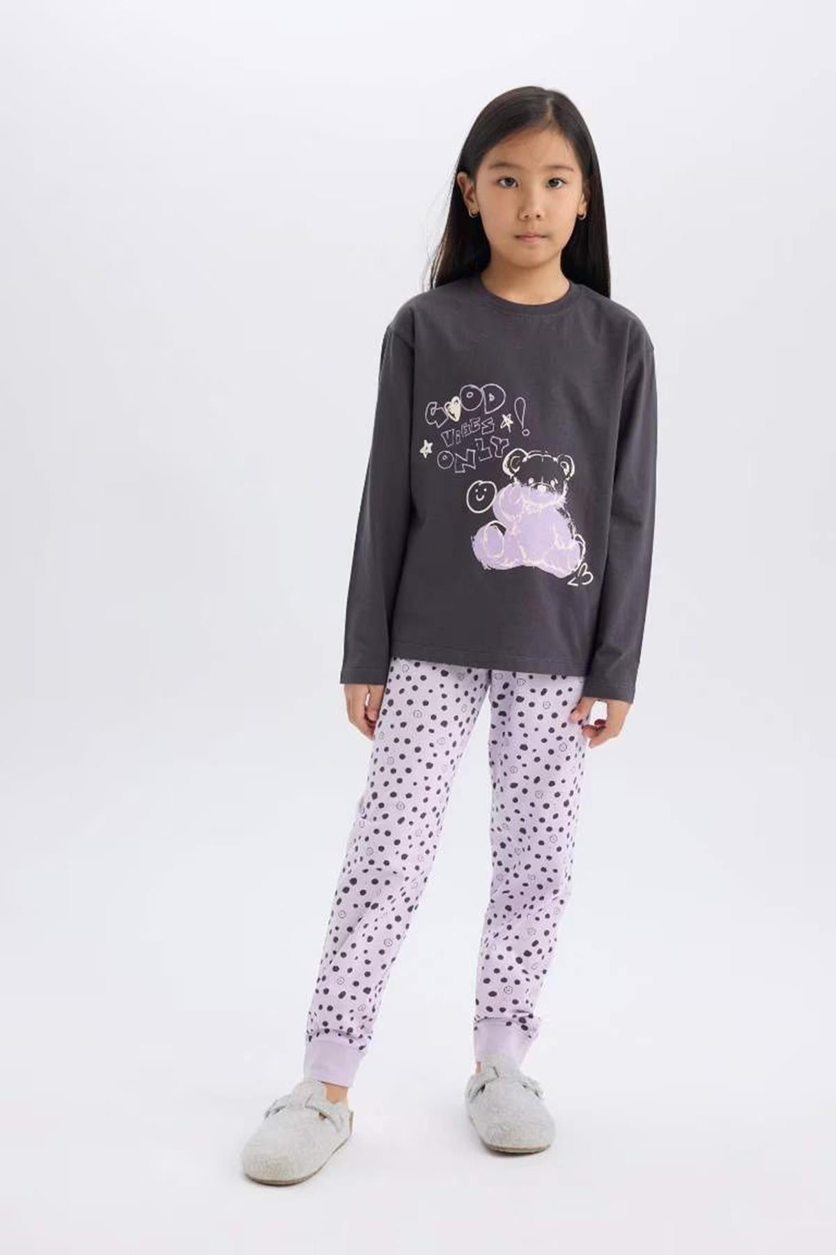 Defacto Kız Çocuk Pijama Takımı E0532A8Tra