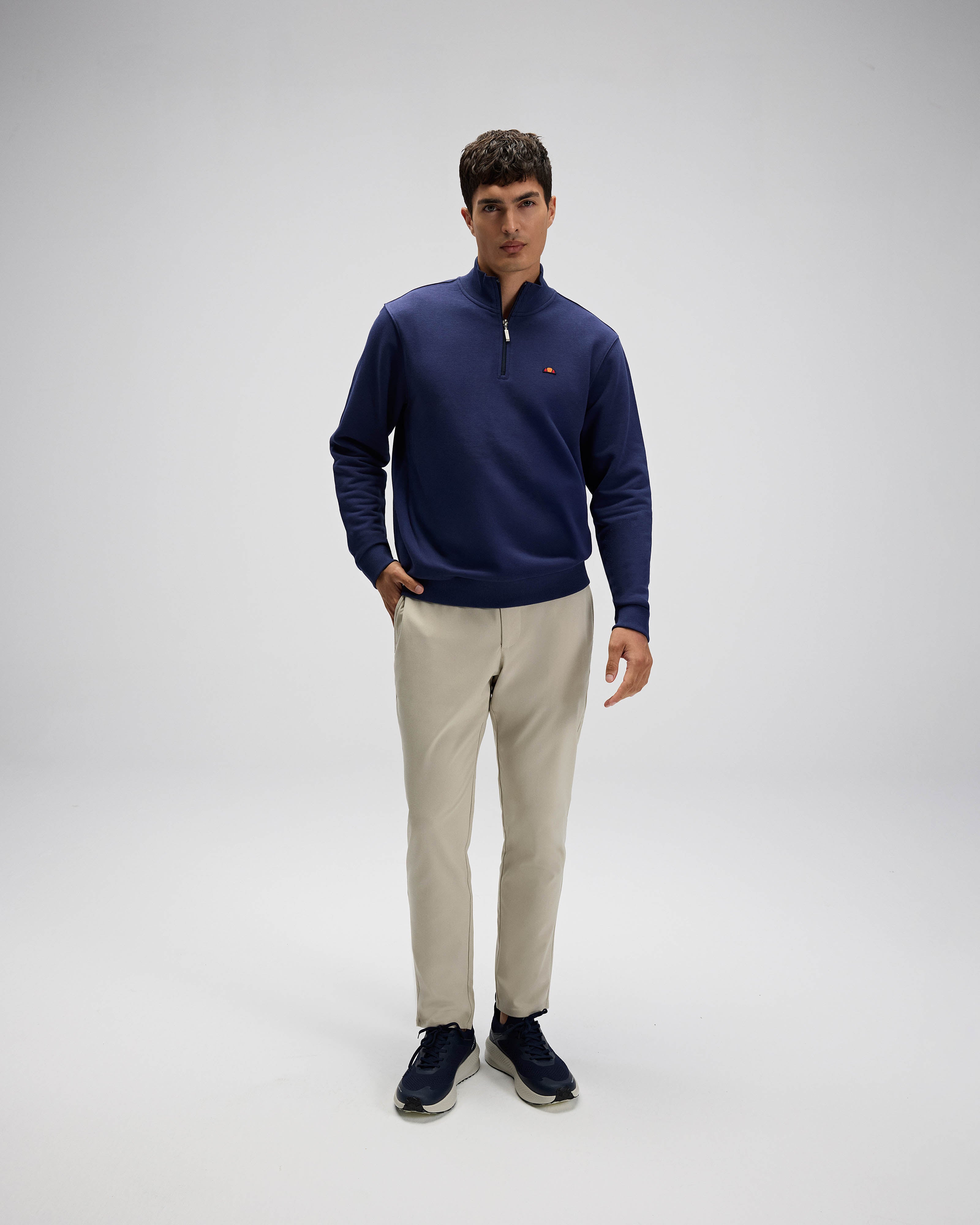Ellesse Erkek Yarım Fermuarlı Sweat Em580-Nv