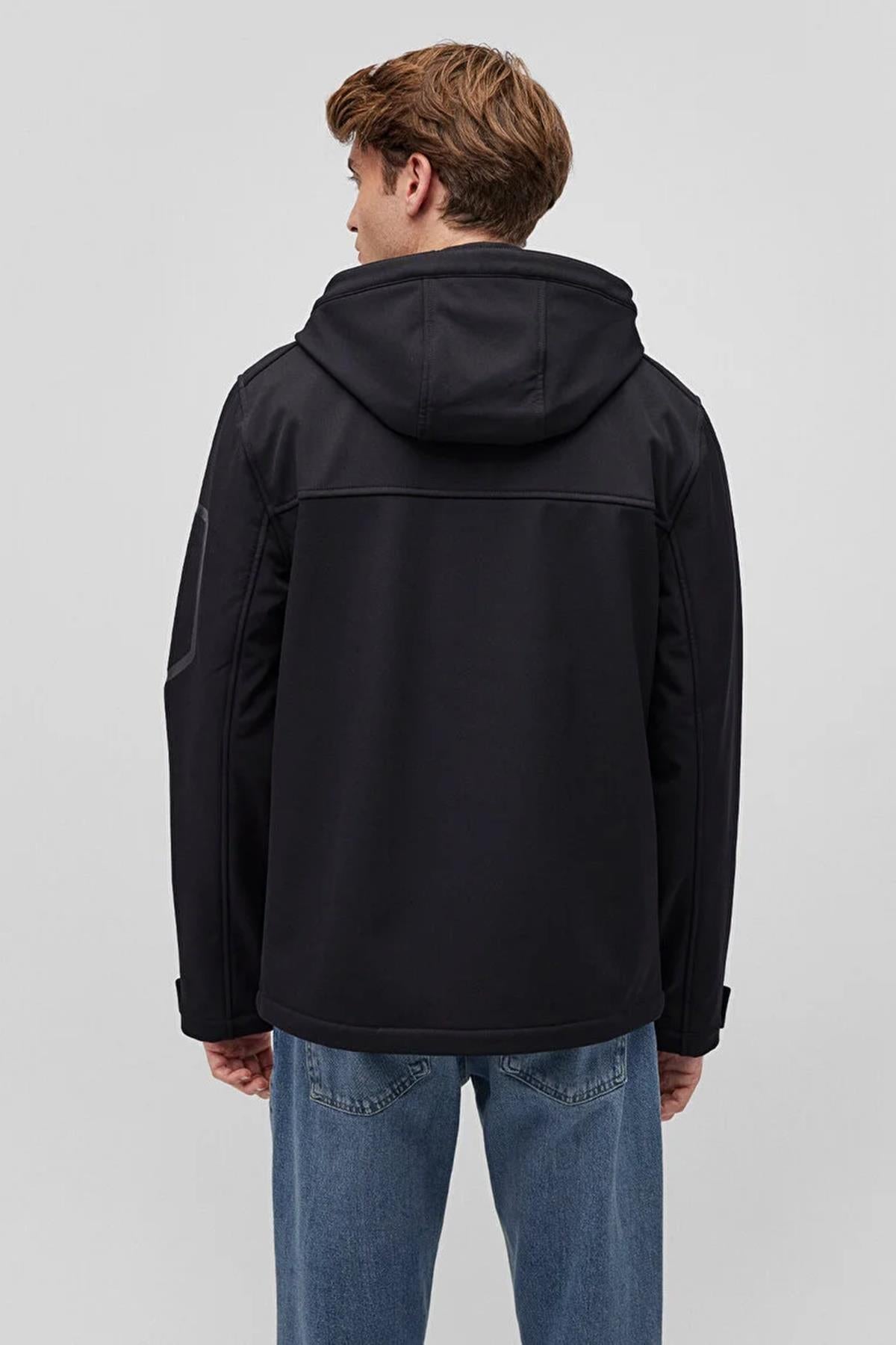 Mavi Kapüşonlu Erkek Ceket M0110264-9