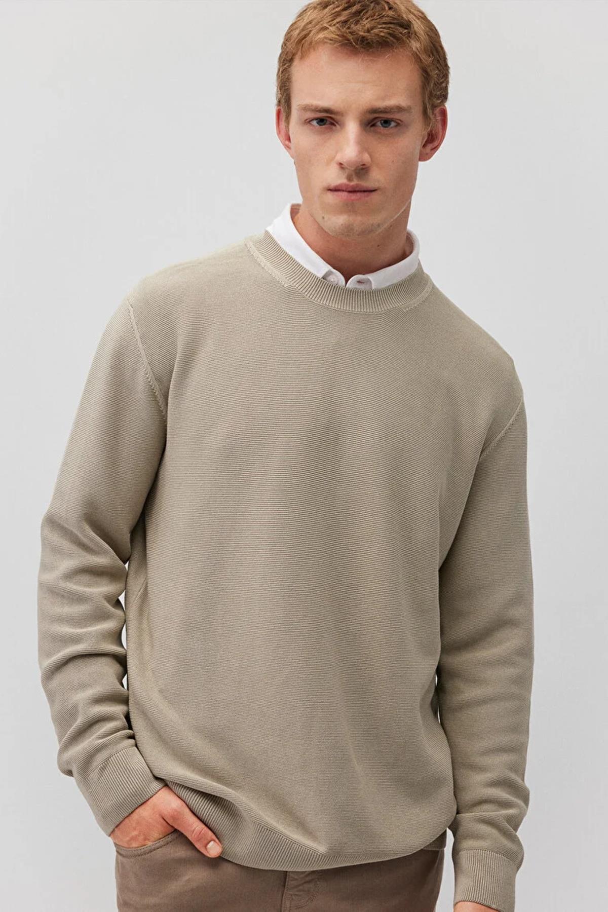 Mavi Taş Gri Erkek Kazak M0710197-7