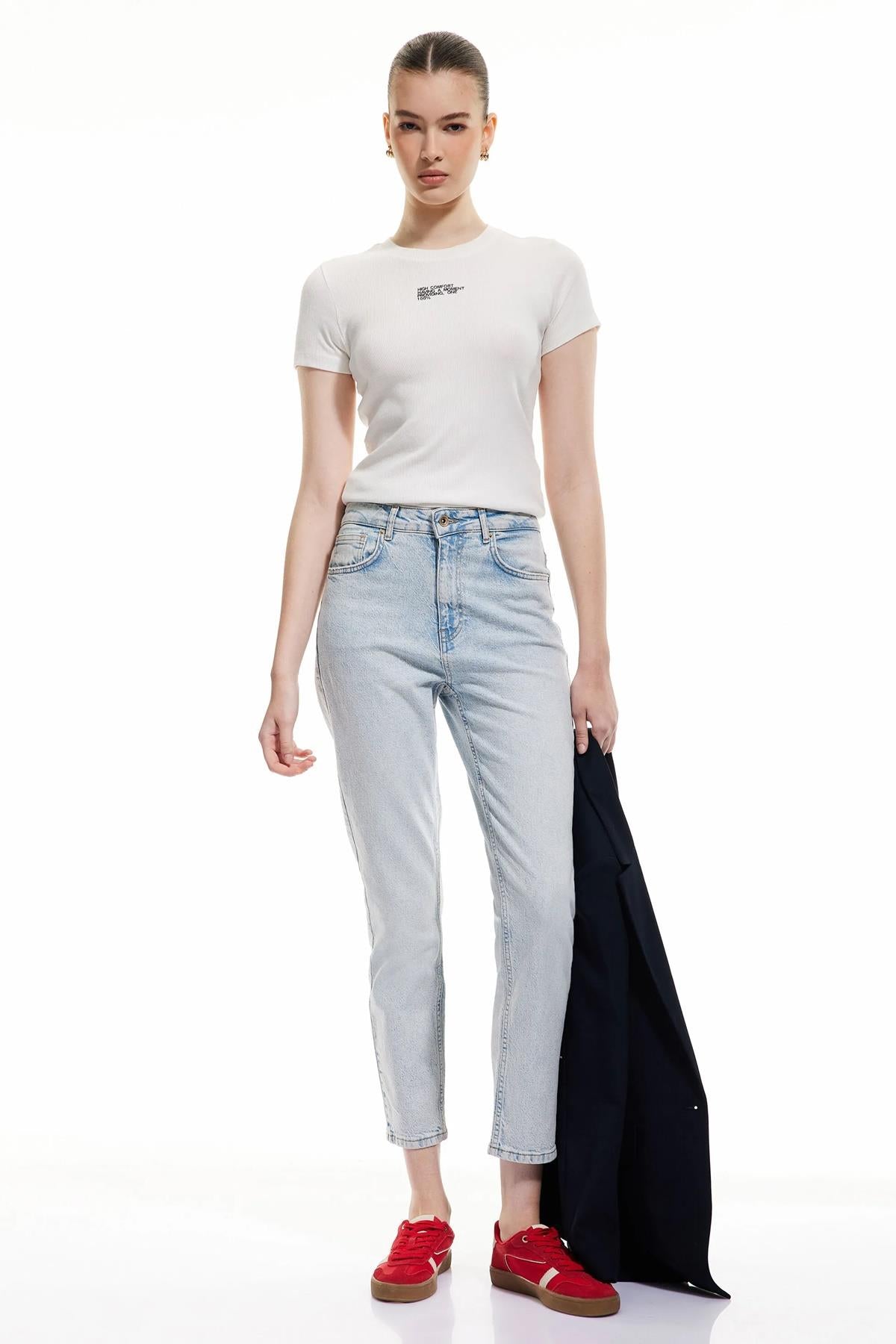 Koton Kadın Jean Pantolon 5Sal40029Mdbch