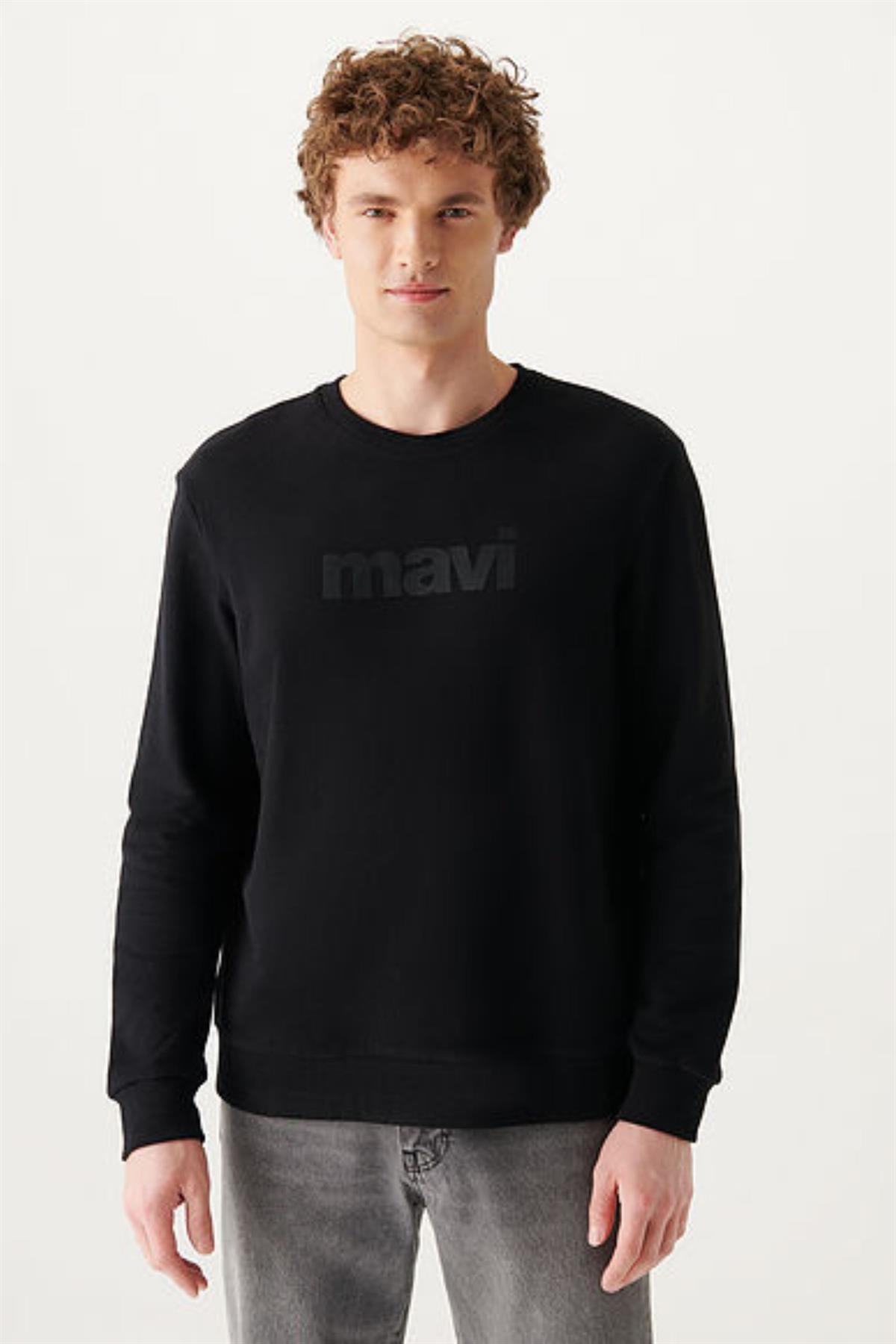 Mavi Baskılı Siyah Erkek Sweat 066303-900