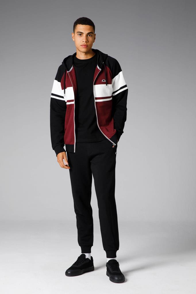Ellesse Fermuarlı Kapüşonlu Erkek Sweat EM309-BRD