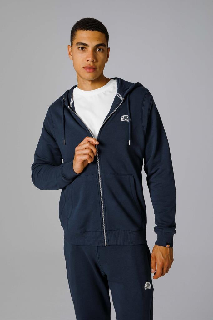Ellesse Fermuarlı Kapüşonlu Erkek Sweat EM281-NV