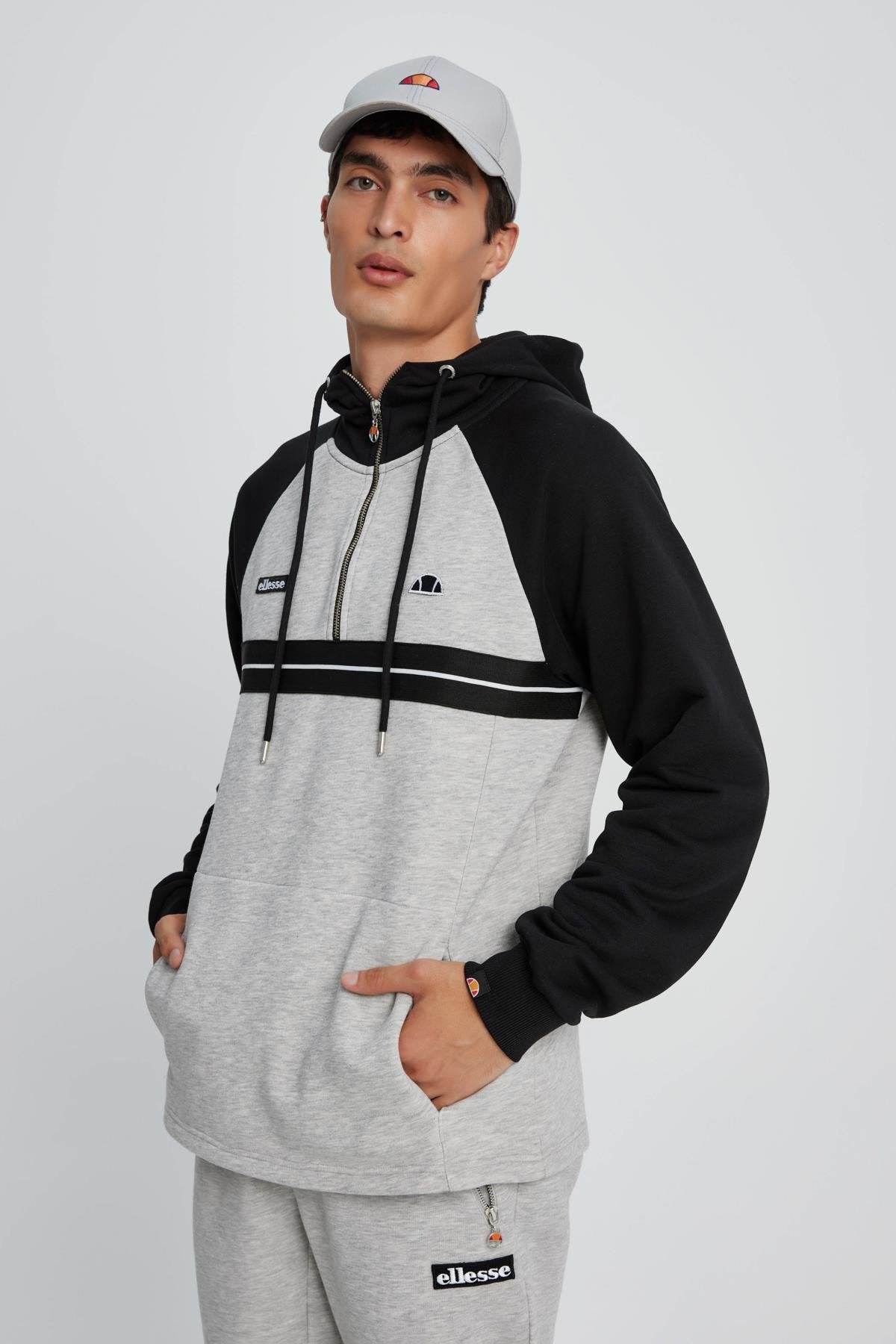 Ellesse Erkek Kapüşonlu Sweatshirt EM080-GR