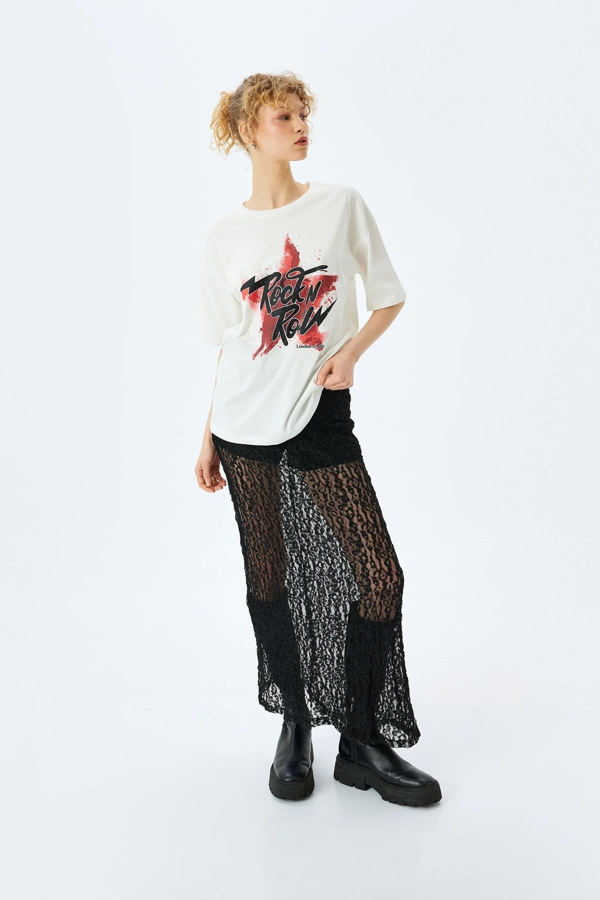 Koton Kadın Tişört 5Sal10376Ik010