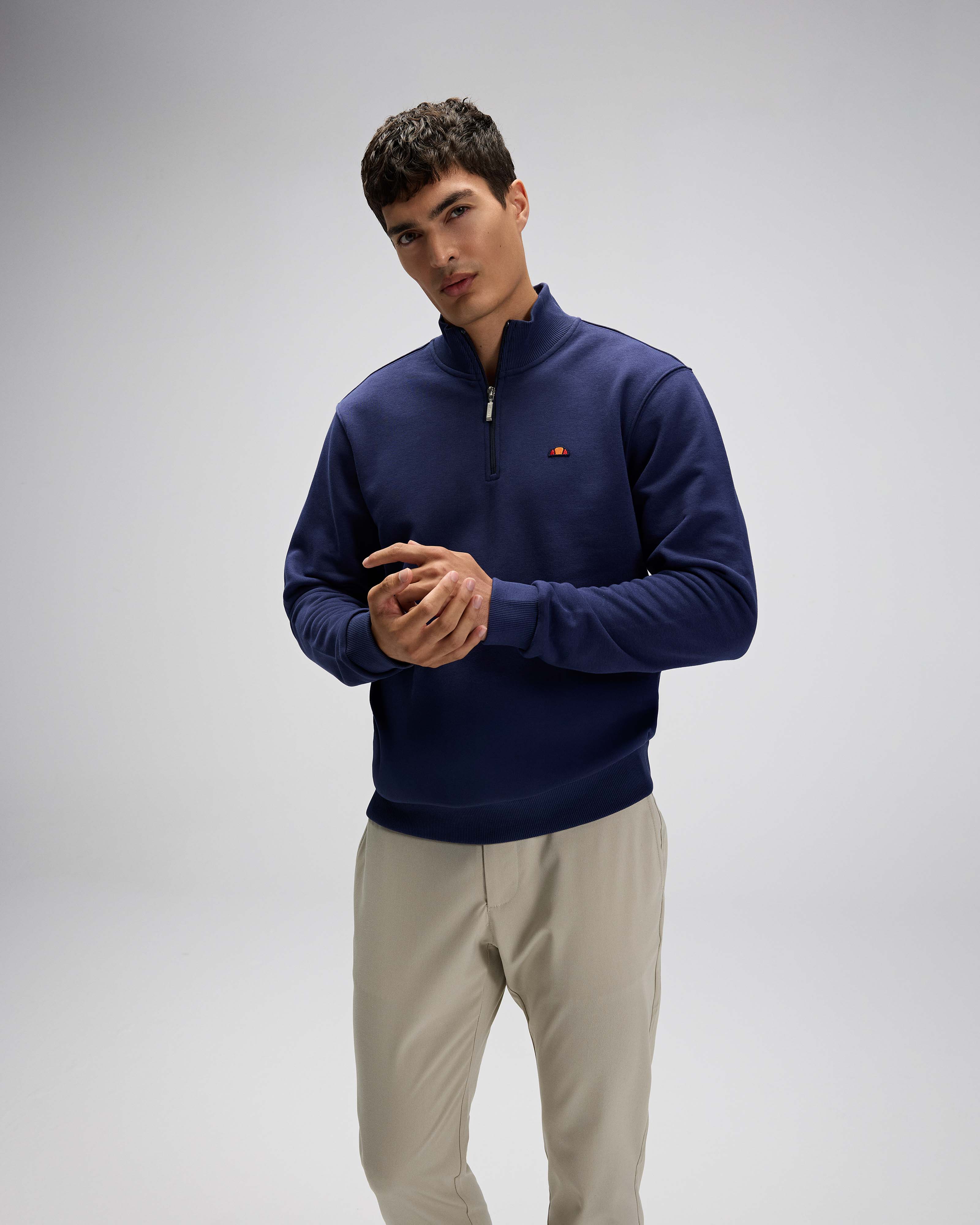 Ellesse Erkek Yarım Fermuarlı Sweat Em580-Nv