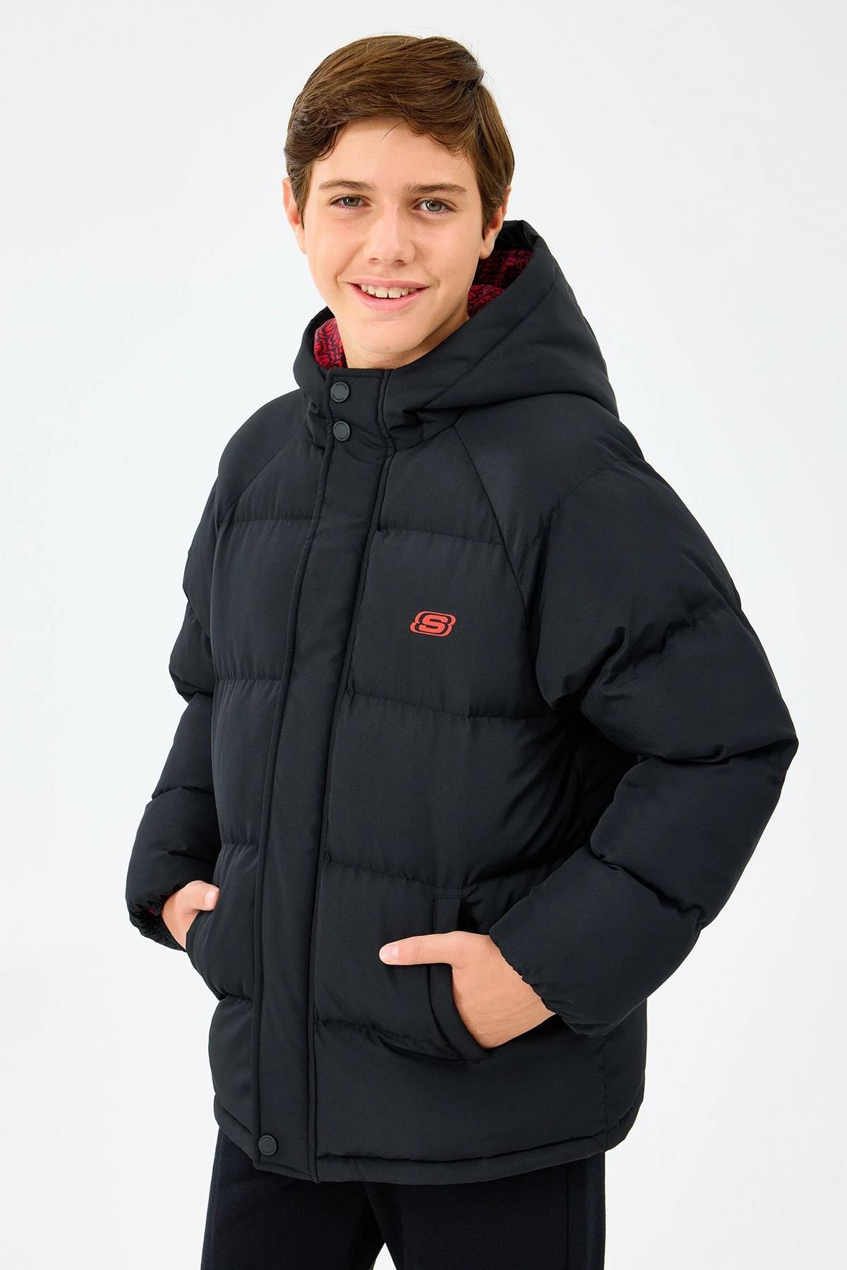 Skechers Black Erkek Çocuk Mont Sk2520054-