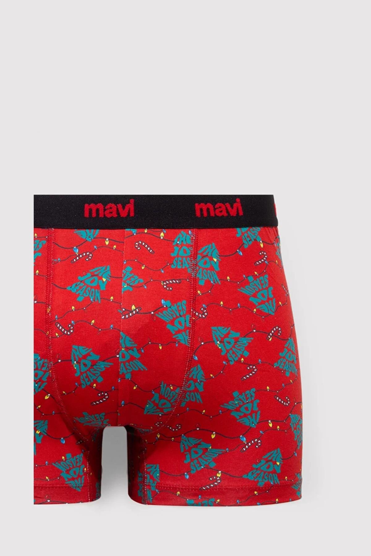 Mavi Kırmızı Erkek Boxer M0912134-3