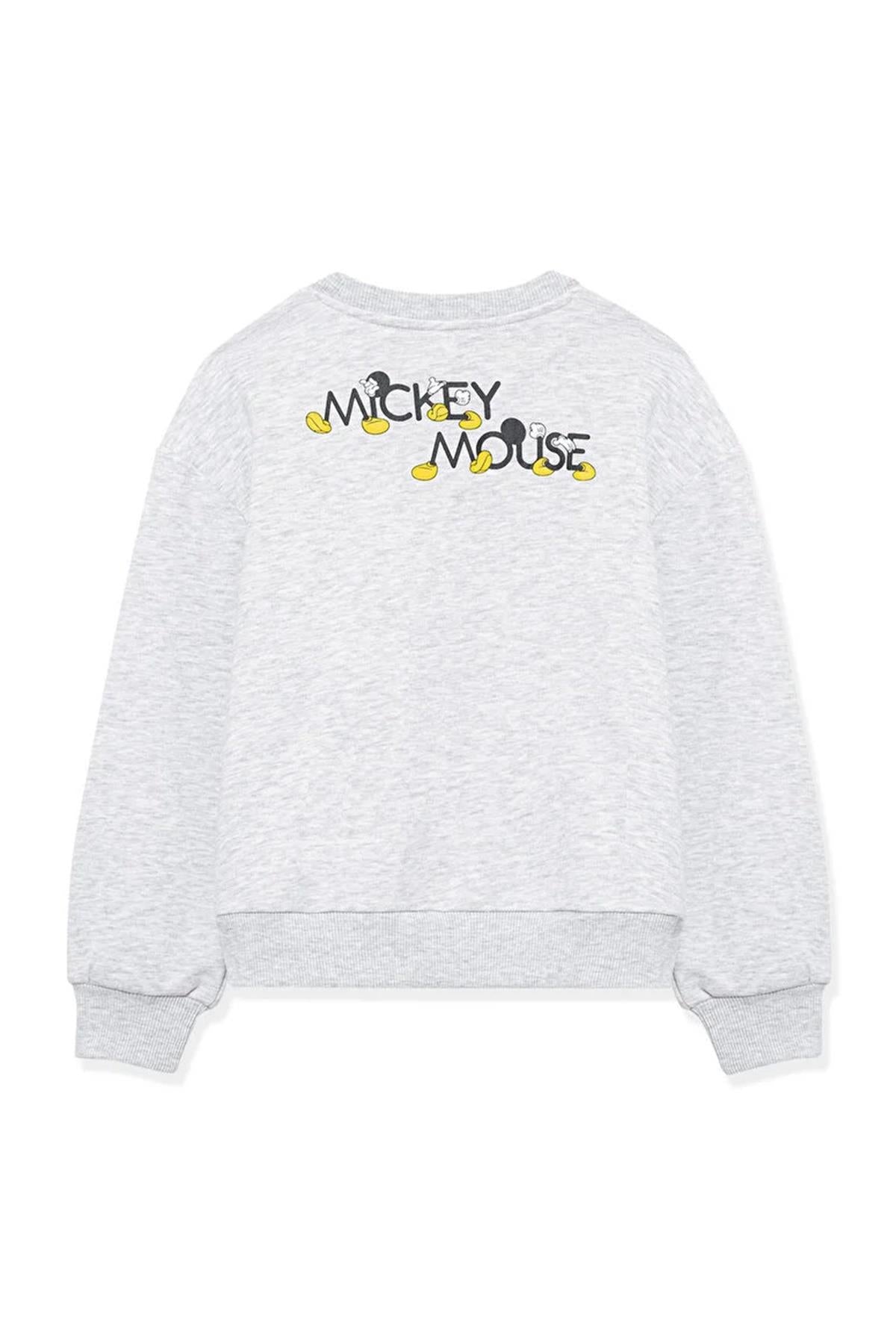 Mavi Mickey Baskılı Kız Çocuk Sweat M7S10084-8