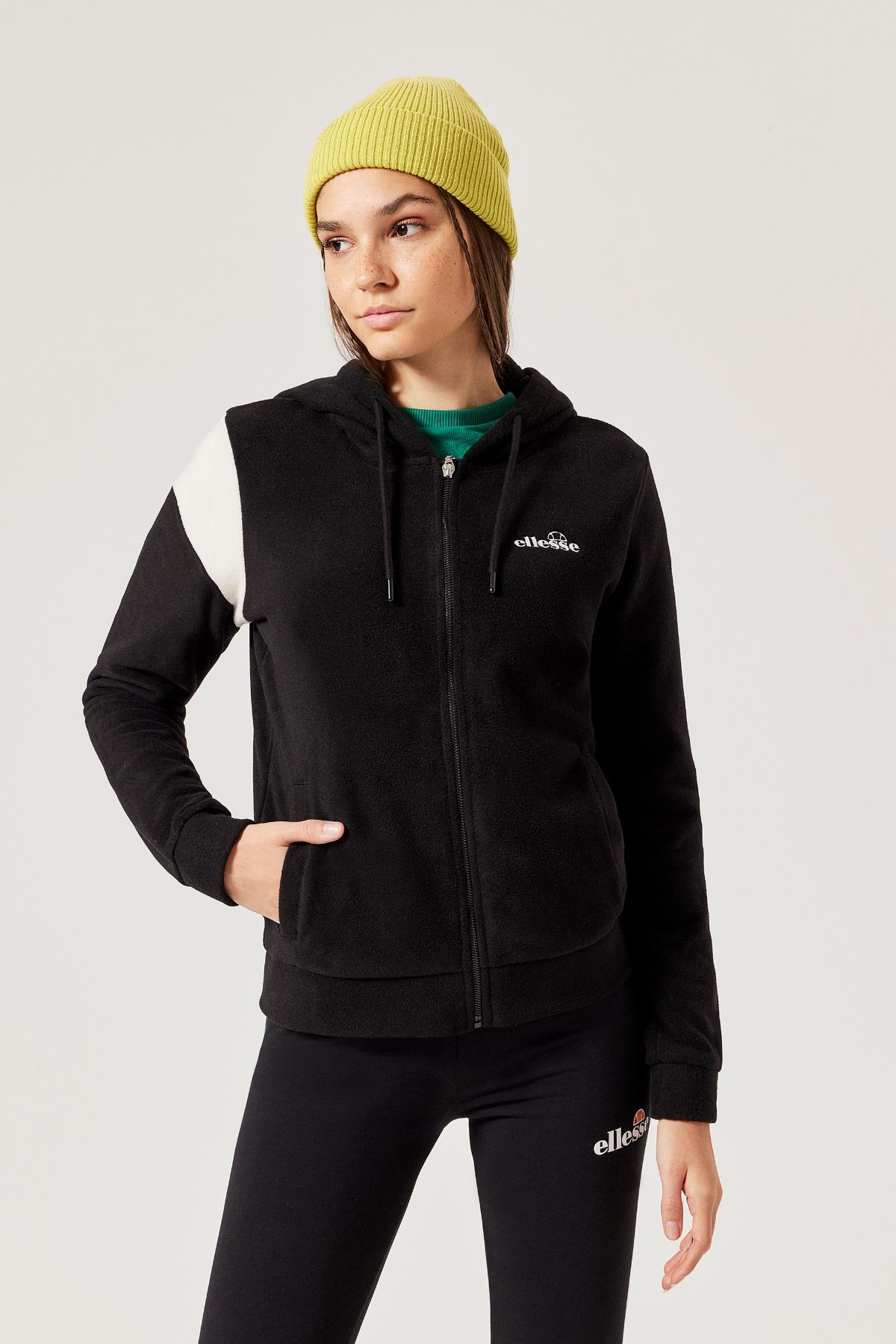 ellesse Kadın Fermuarlı Kapüşonlu Polar F014-BK