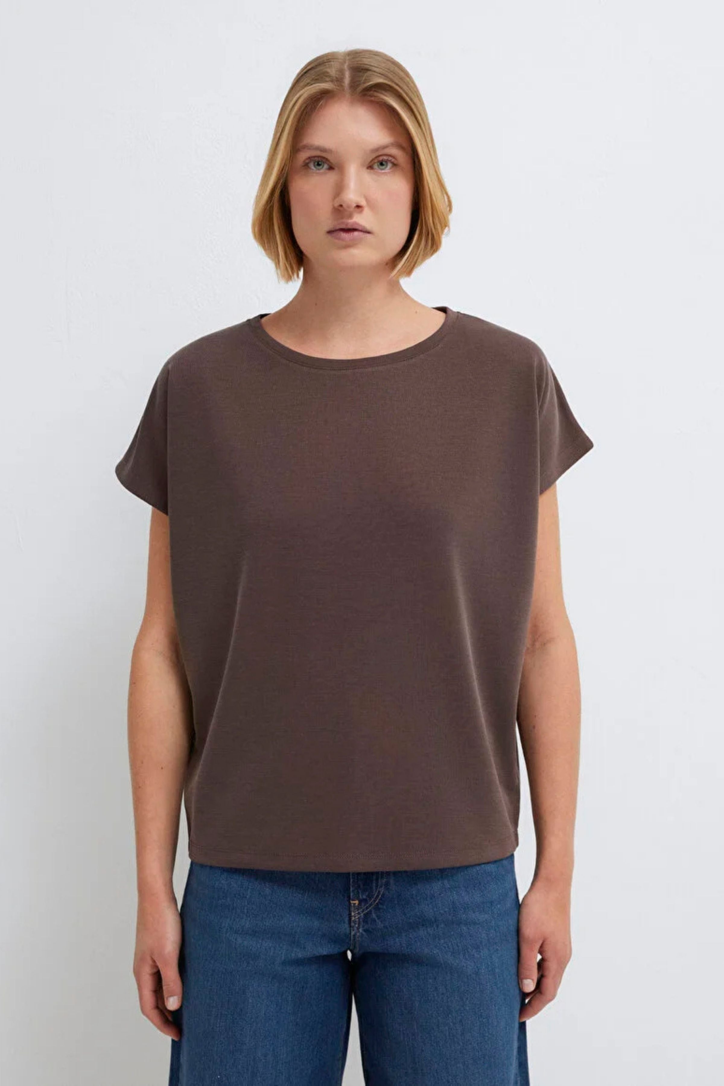 Mavi Kısa Kol Chocolate Martini Kadın Tişört M167245-87537