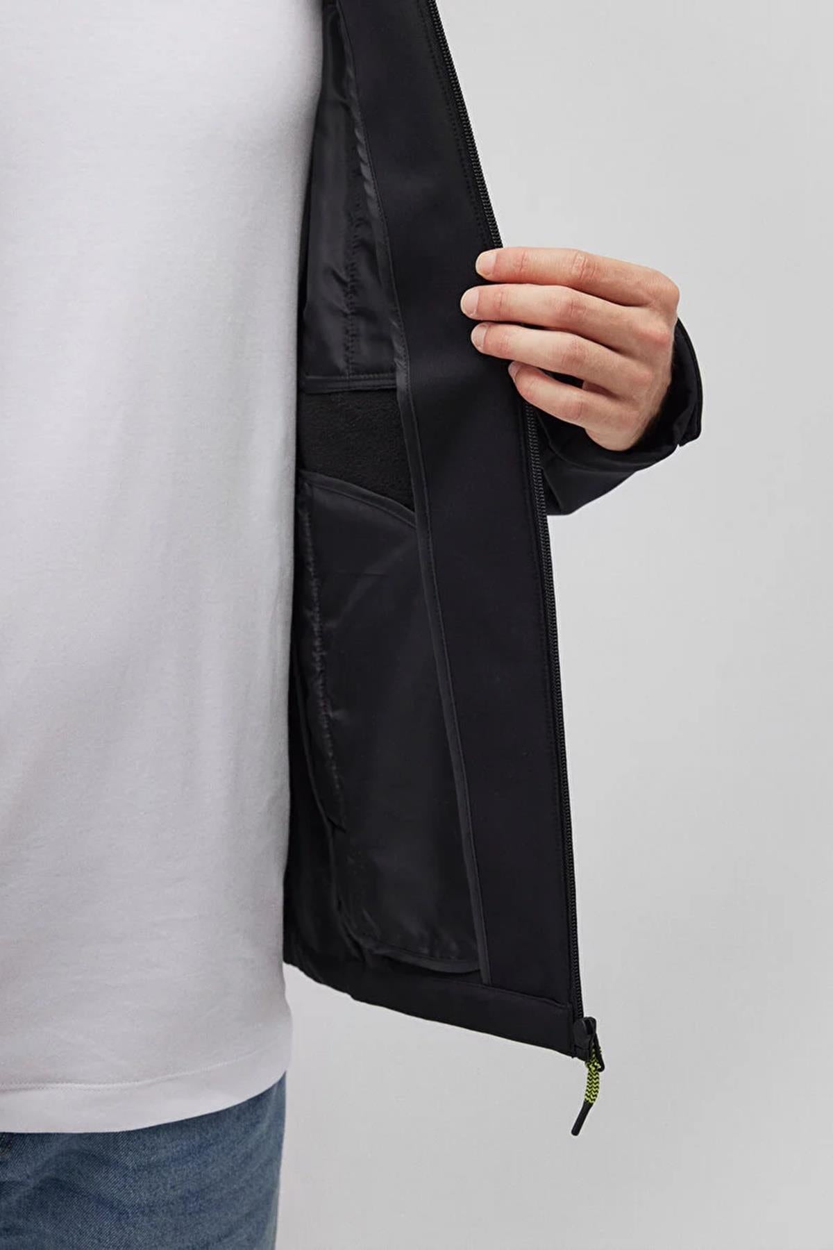 Mavi Kapüşonlu Erkek Ceket M0110264-9