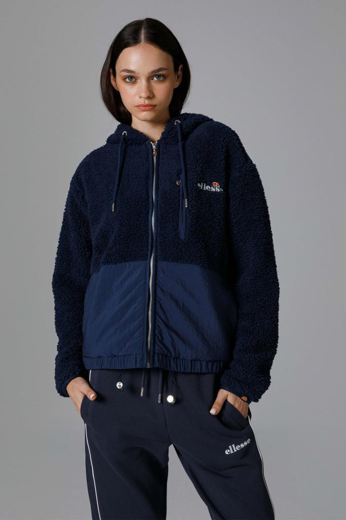 Ellesse Fermuarlı Kapüşonlu Kadın Sweat EF181-NV