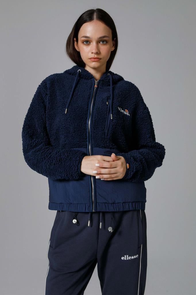 Ellesse Fermuarlı Kapüşonlu Kadın Sweat EF181-NV