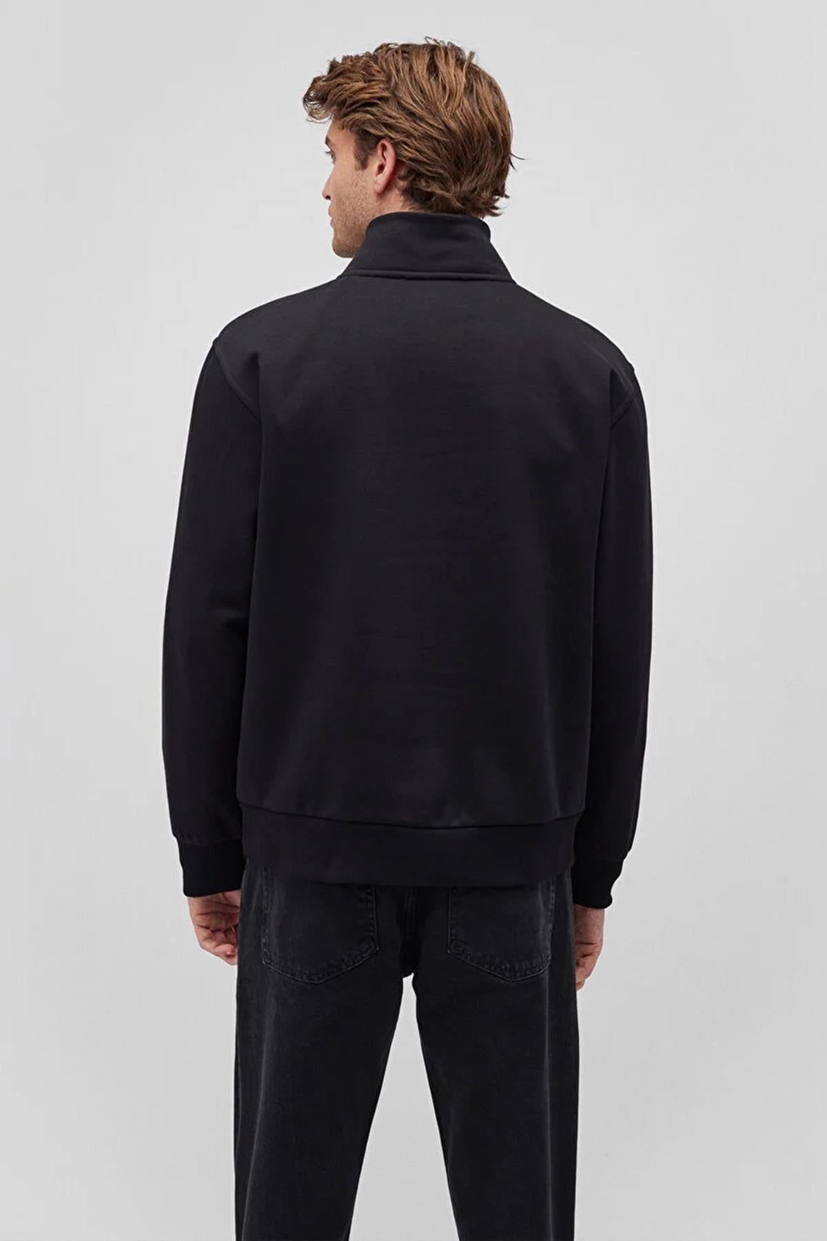 Mavi Yarım Fermuarlı Erkek Sweat M0S10278-9