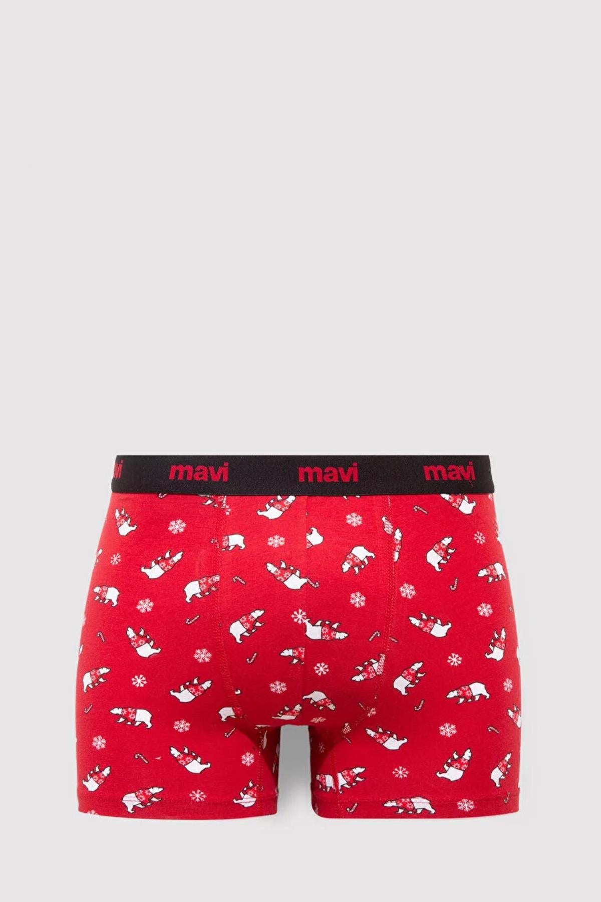 Mavi Kırmızı Erkek Boxer M0912140-3