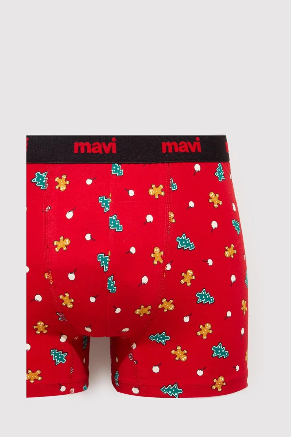 Mavi Kırmızı Erkek Boxer M092252-32