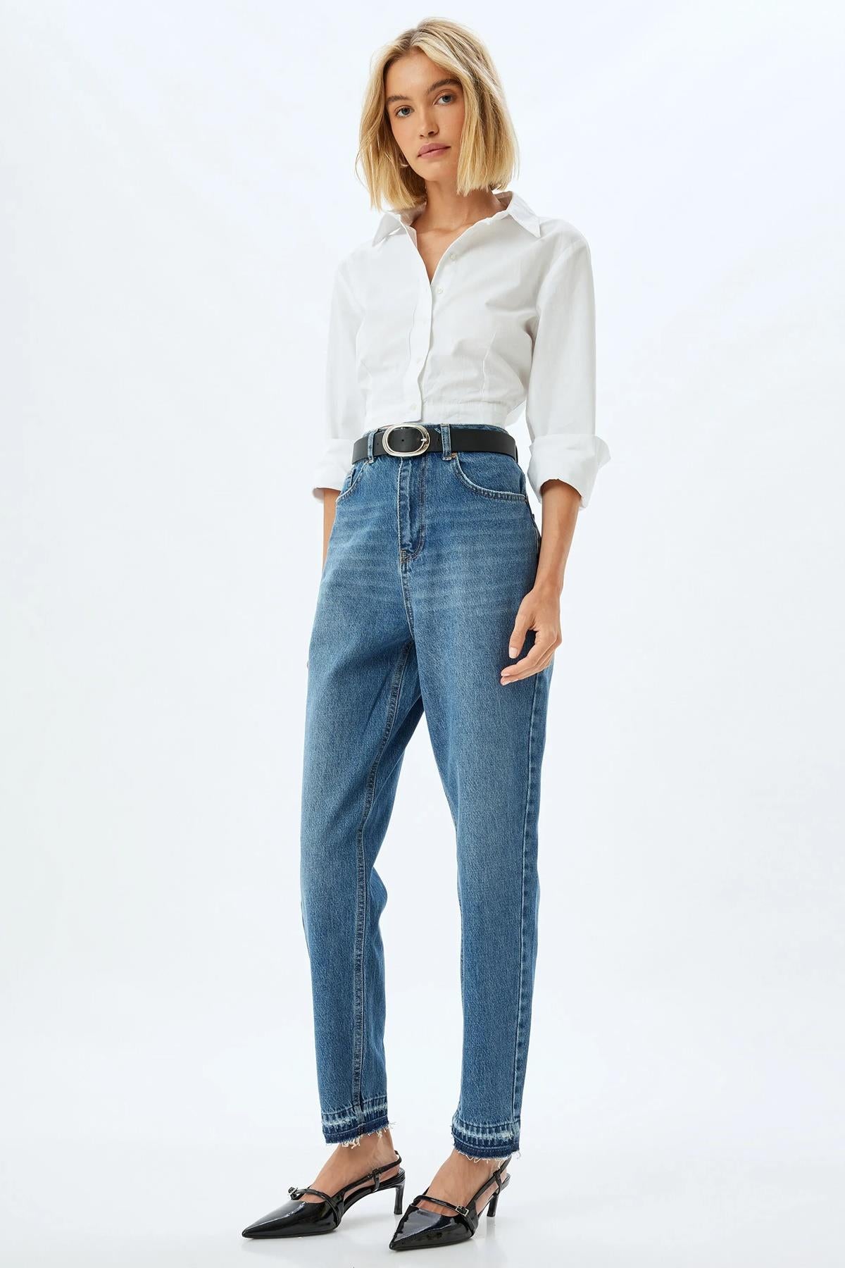 Koton Kadın Jean Pantolon 5Wal40202Mdmıd