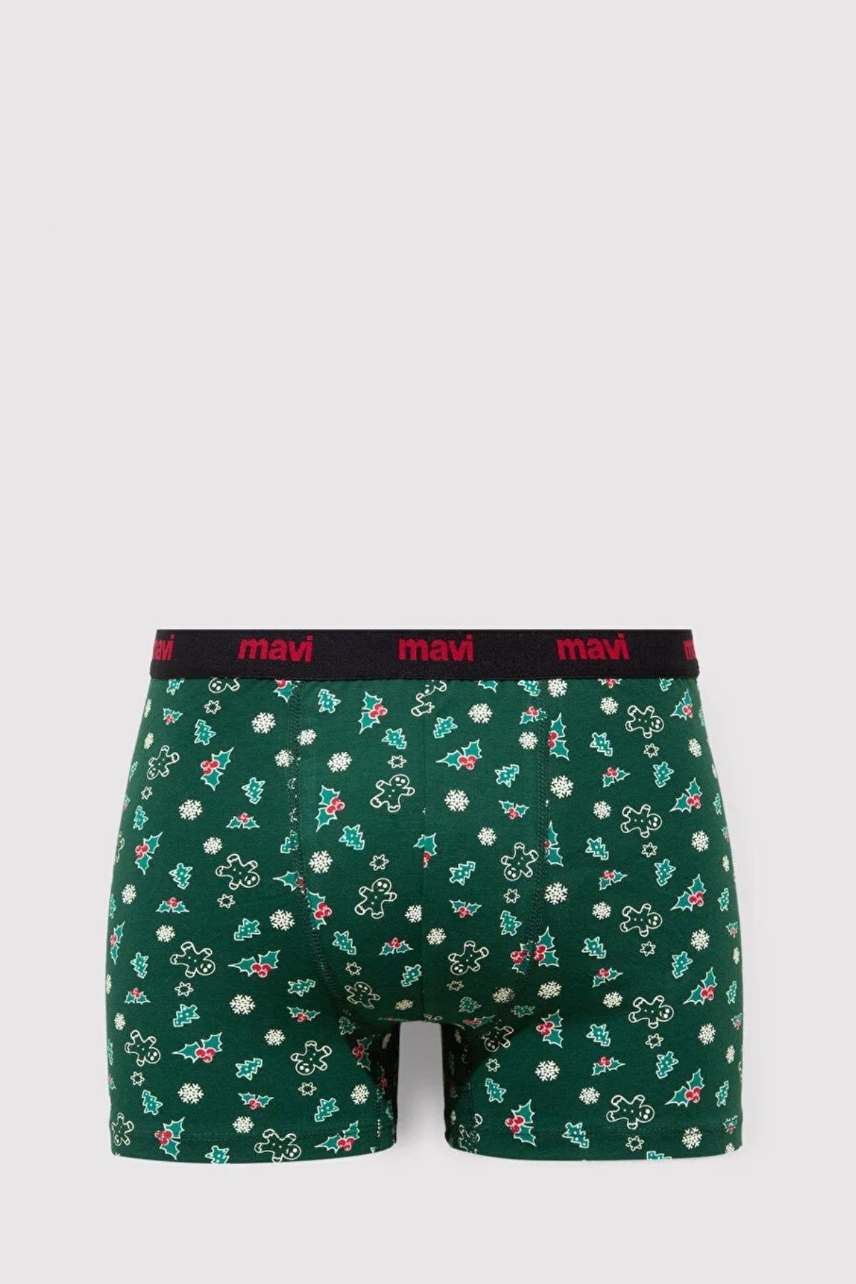 Mavi Koyu Yeşil Erkek Boxer M0911251-7