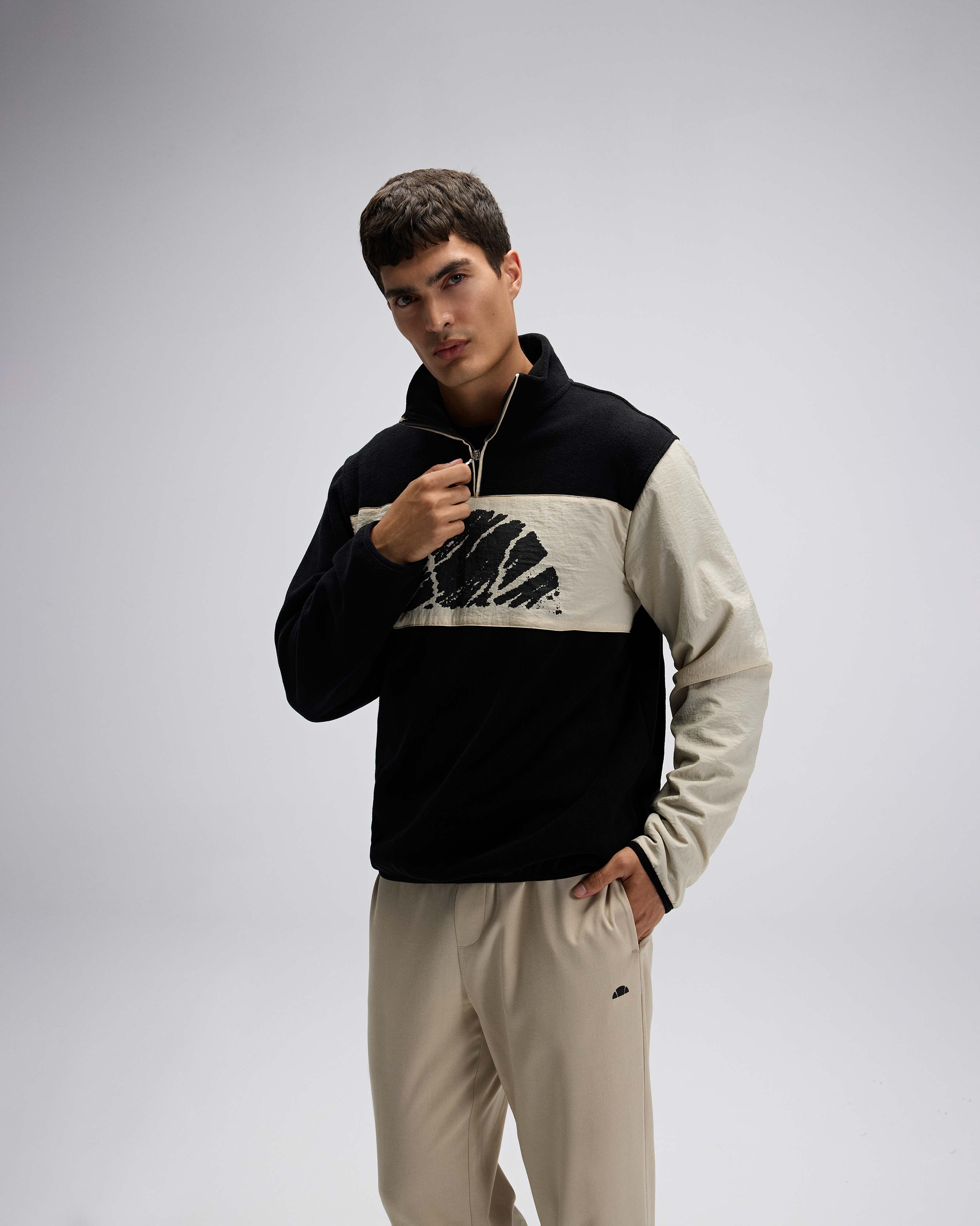 Ellesse Erkek Yarım Fermuarlı Sweat Em519-Bk