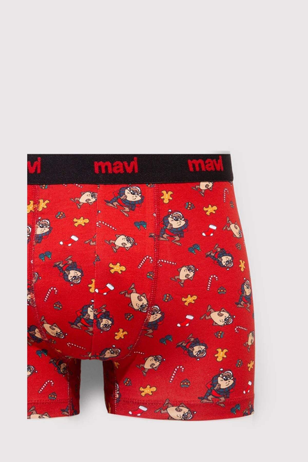 Mavi Kırmızı Erkek Boxer M0912136-3
