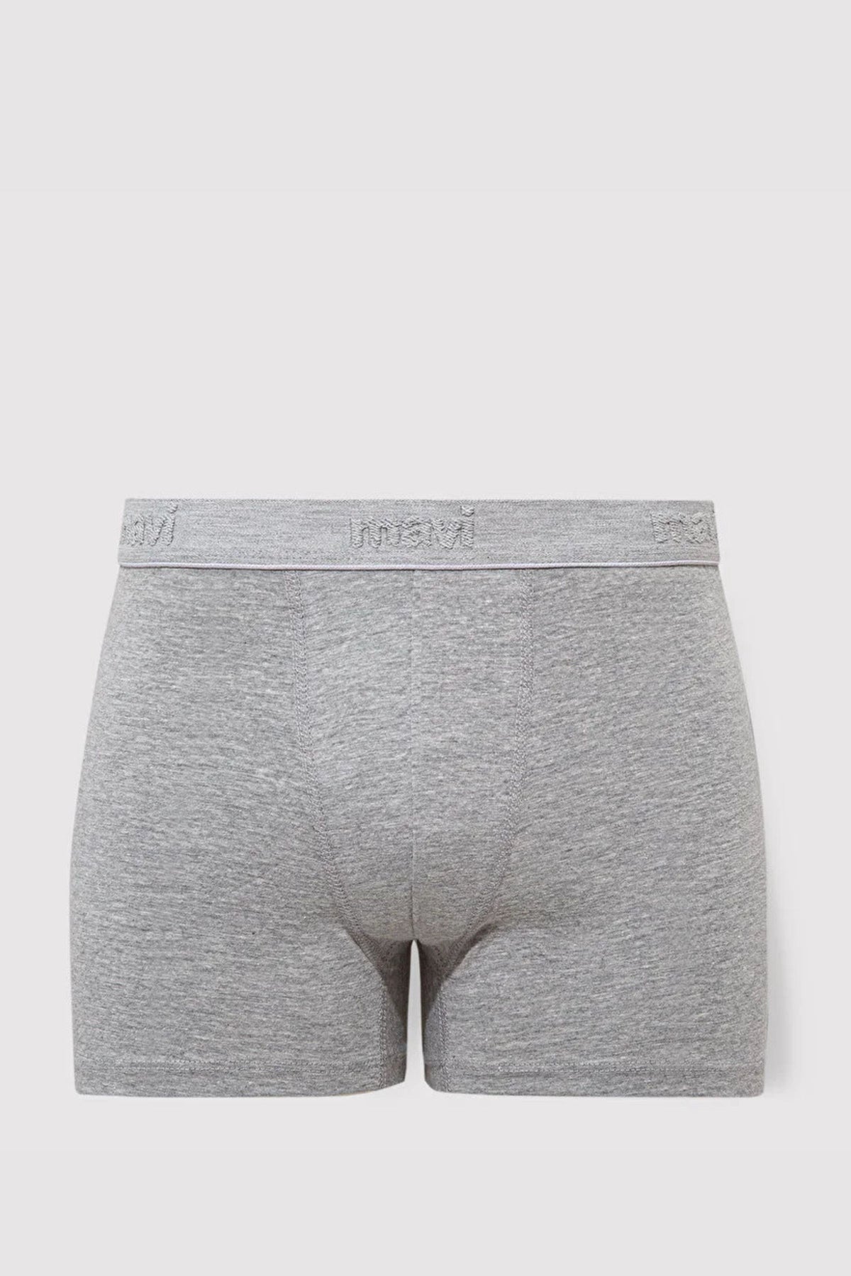 Mavi Gri Melanj Erkek Boxer M092121