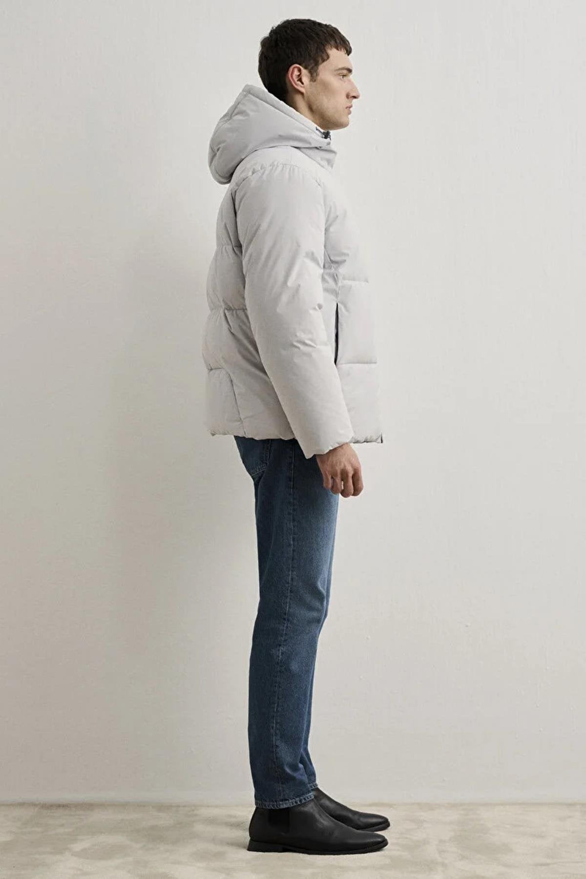 Mavi Kapüşonlu Erkek Ceket M0110463-7