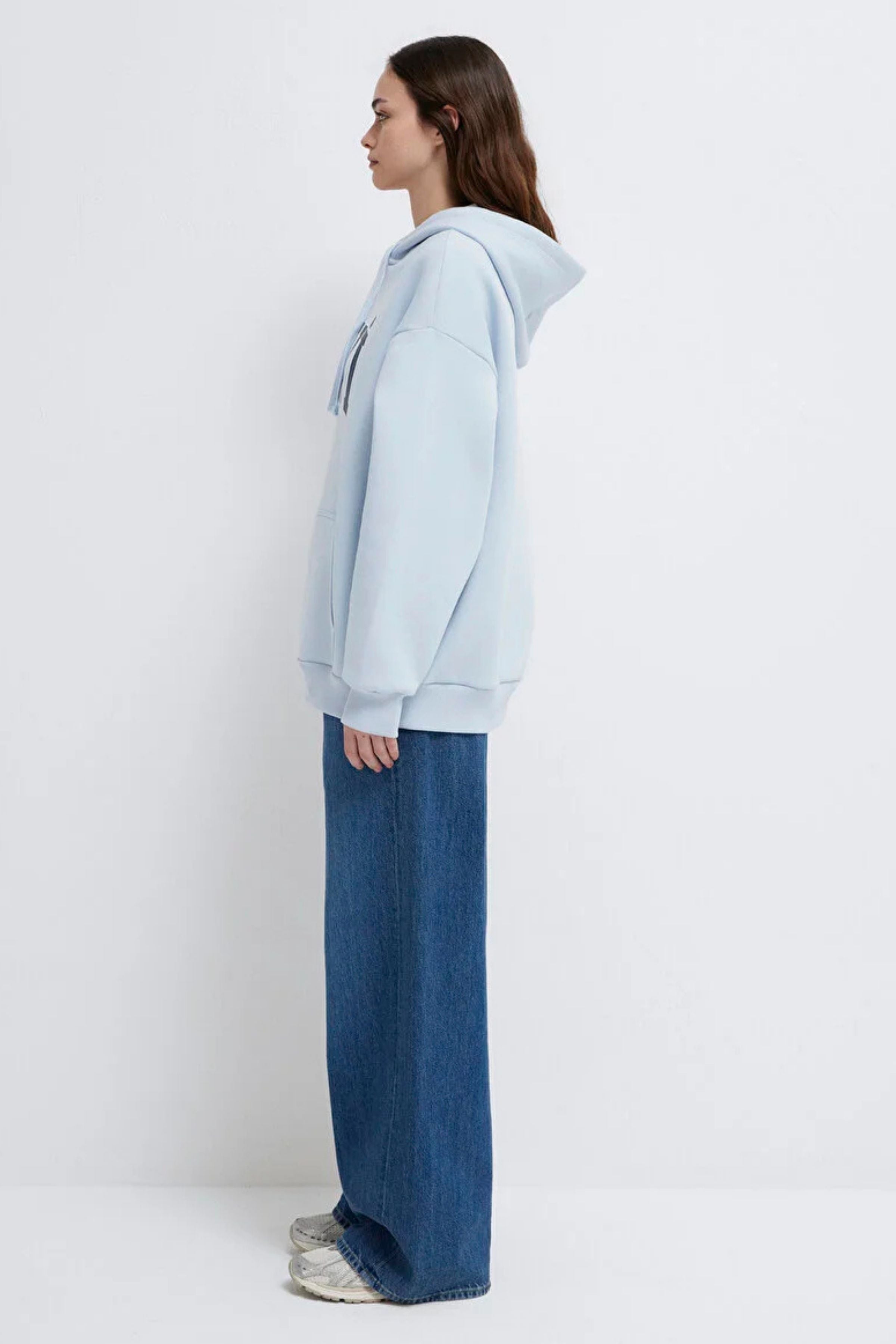 Mavi Kapüşonlu Kadın Sweat M1600361